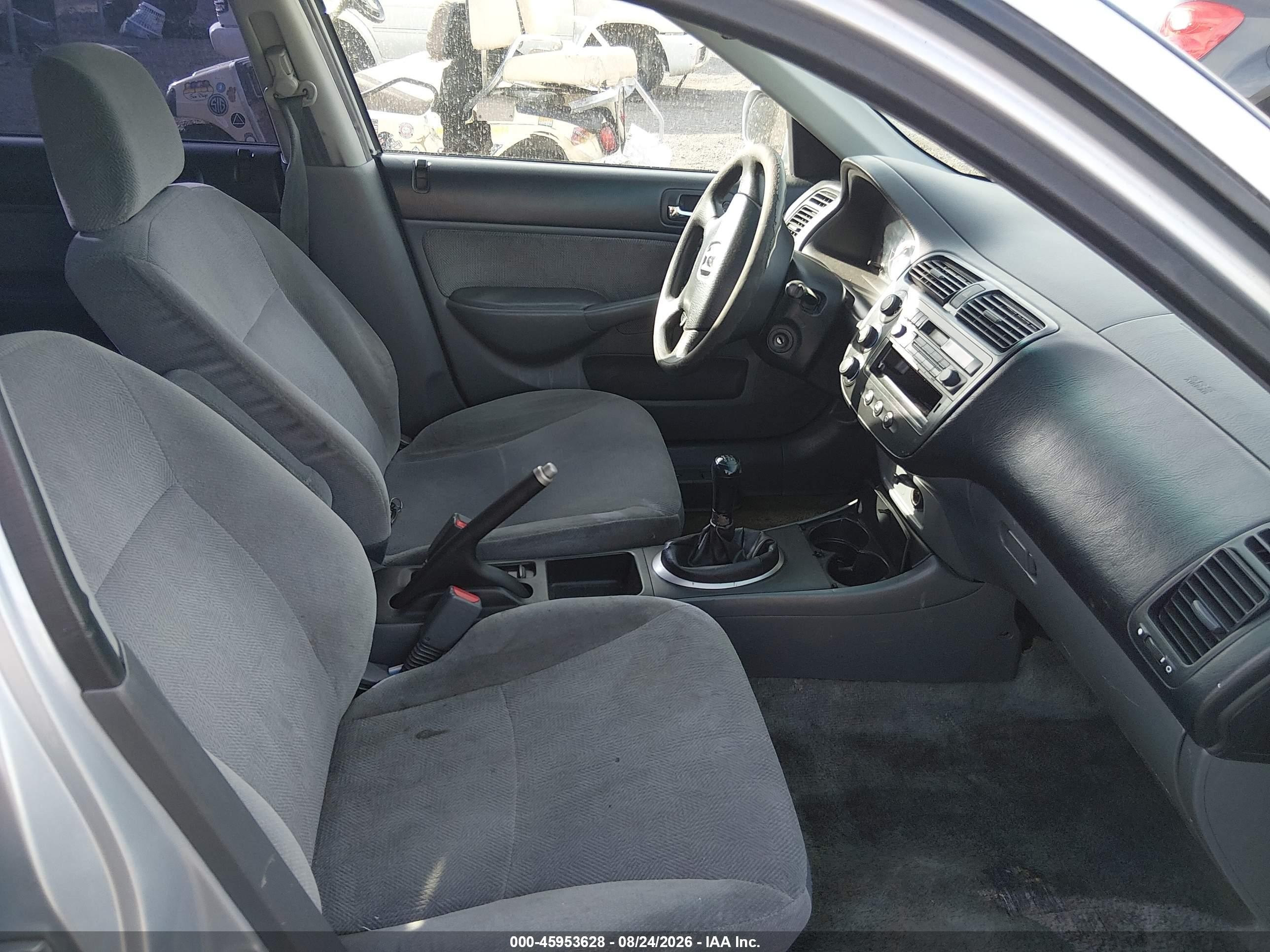 2002 Honda Civic Lx Silver vin: 2HGES15532H612736