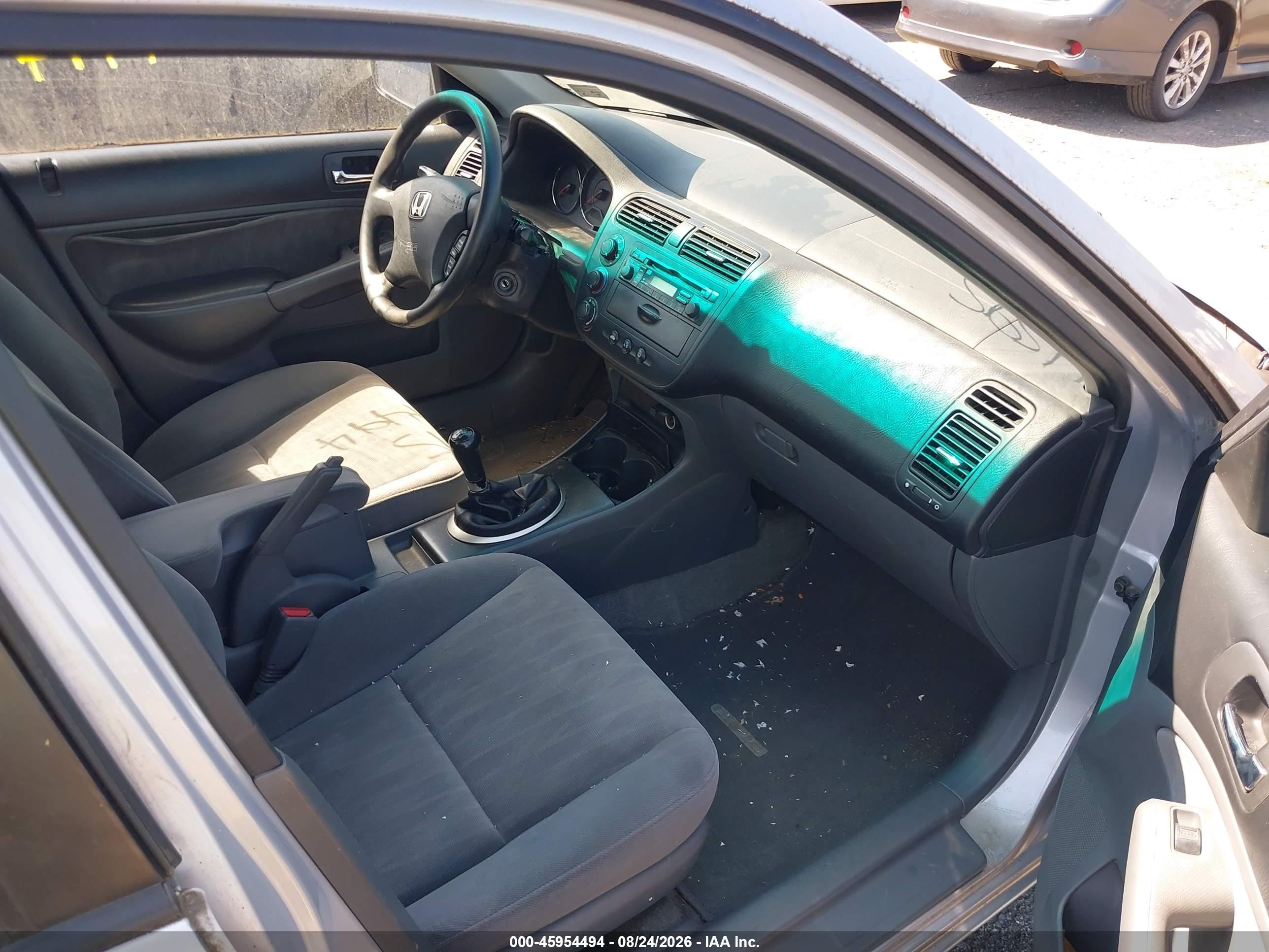 2003 Honda Civic Lx Silver vin: 2HGES15533H582137
