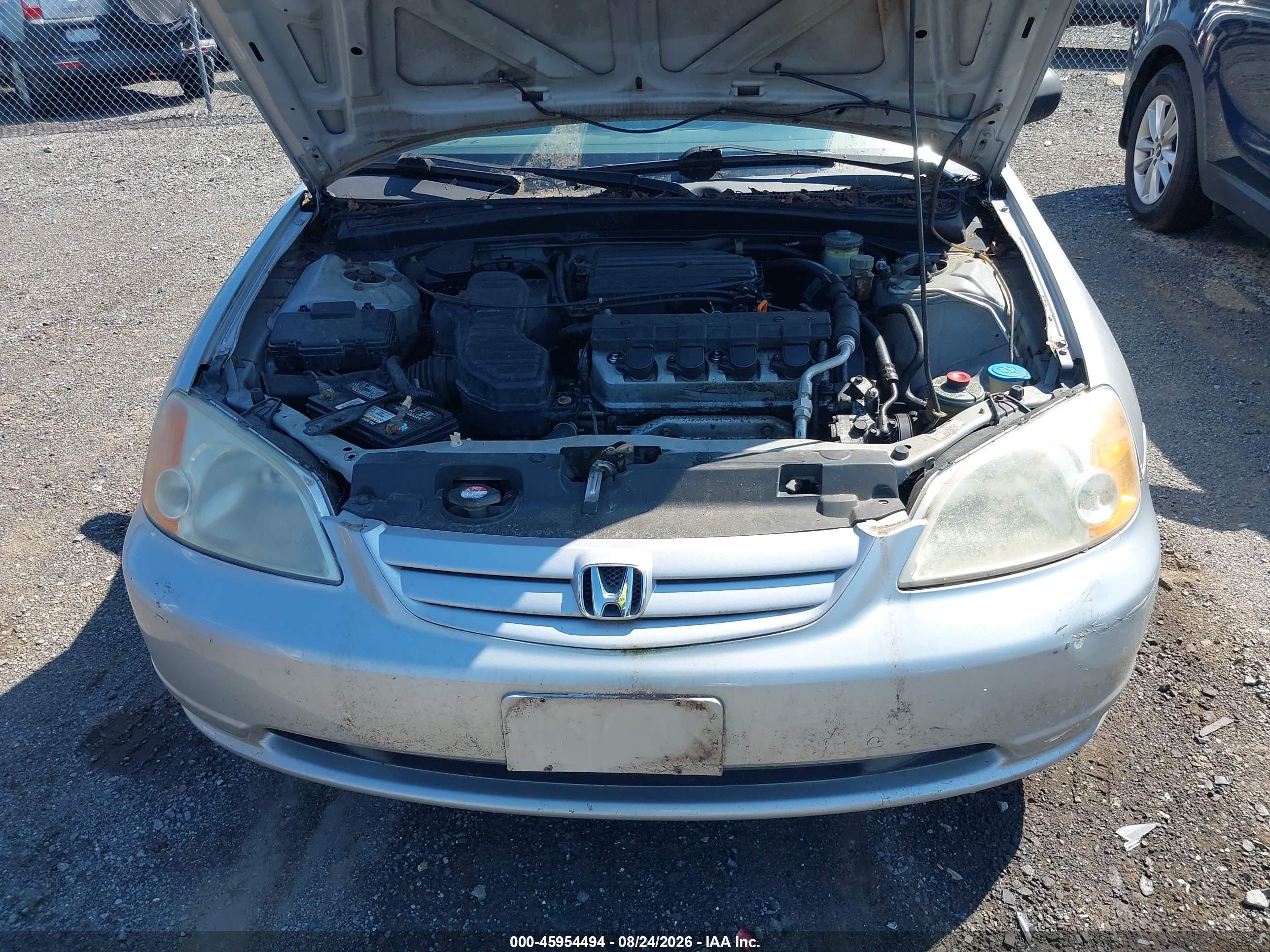 2003 Honda Civic Lx Silver vin: 2HGES15533H582137