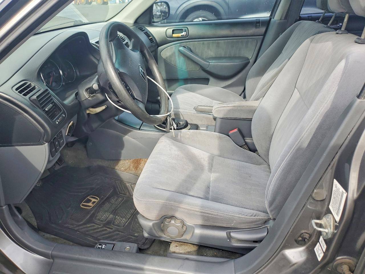 2005 Honda Civic Lx Gray vin: 2HGES15535H614653