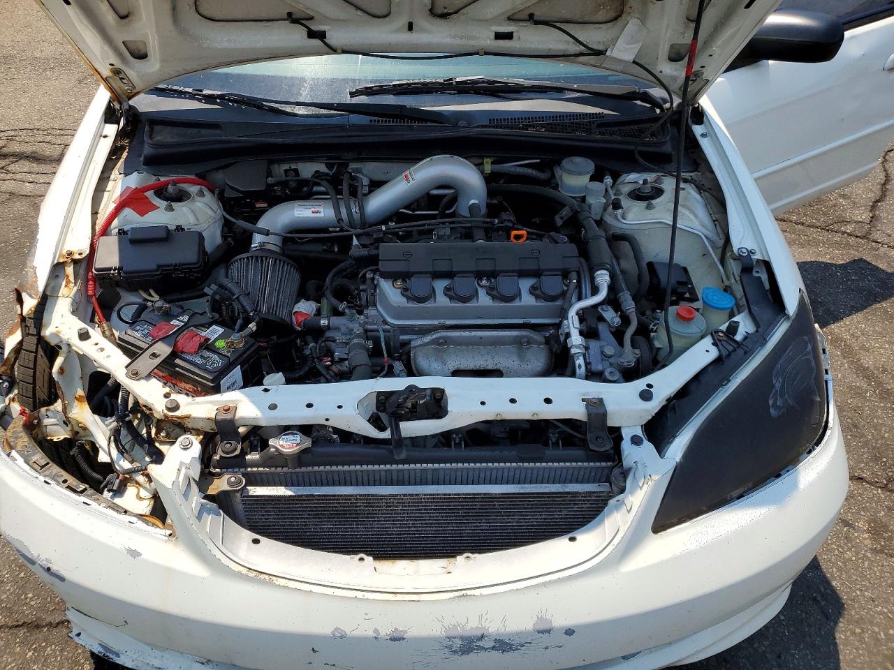 2002 Honda Civic Lx White vin: 2HGES15552H554838
