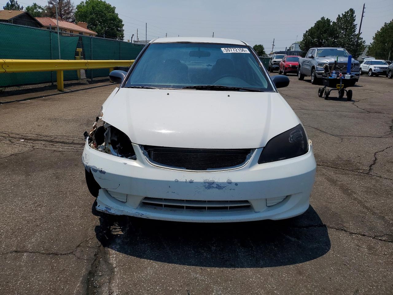 2002 Honda Civic Lx White vin: 2HGES15552H554838