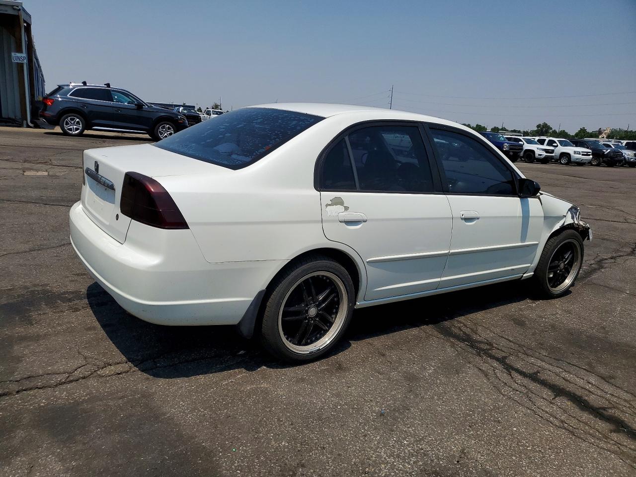 2002 Honda Civic Lx White vin: 2HGES15552H554838
