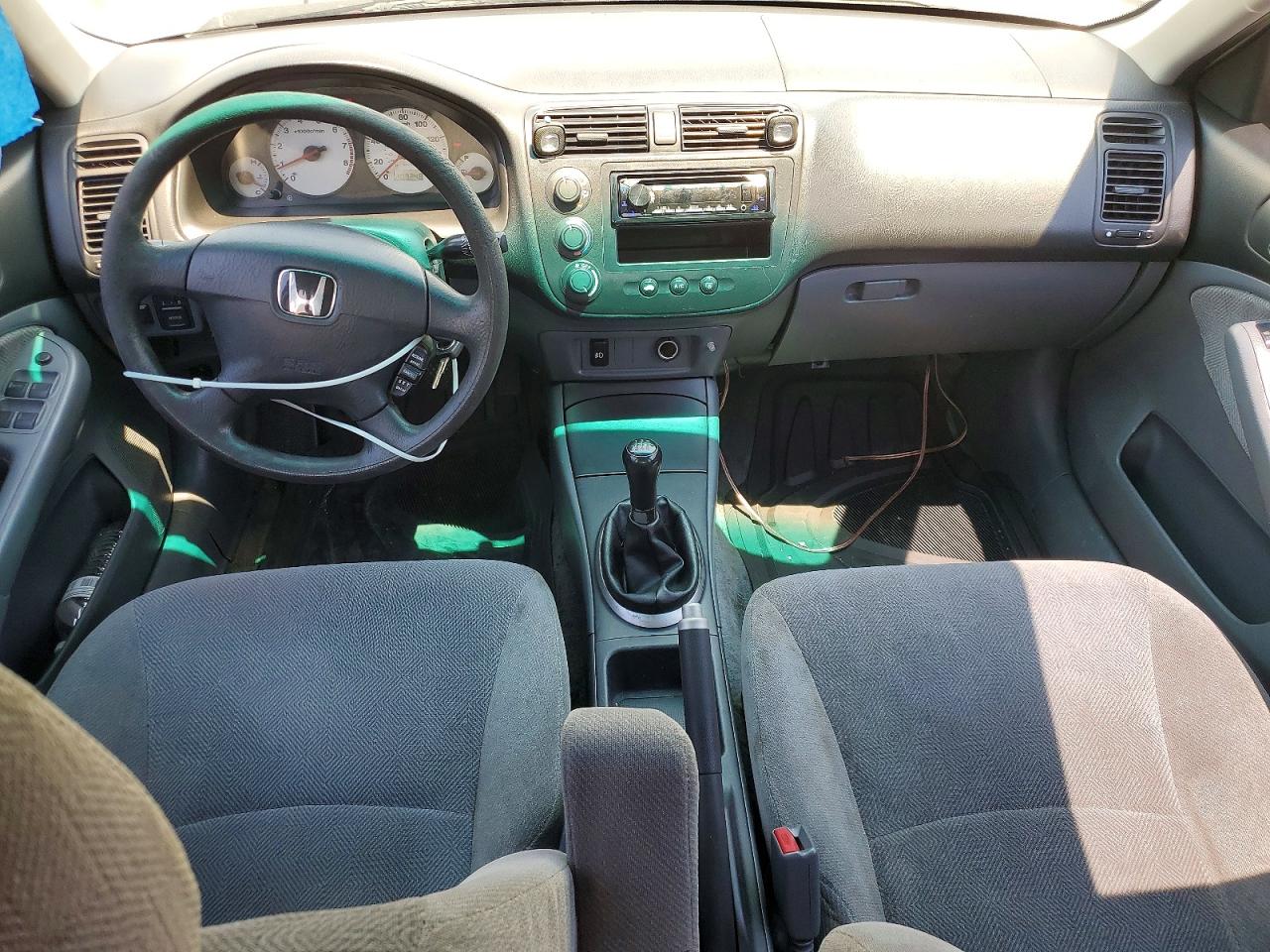 2002 Honda Civic Lx White vin: 2HGES15552H554838