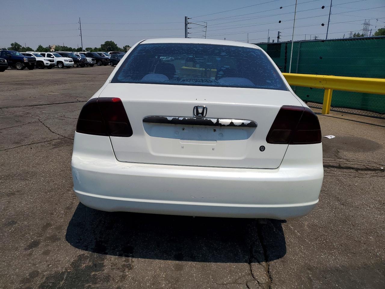 2002 Honda Civic Lx White vin: 2HGES15552H554838