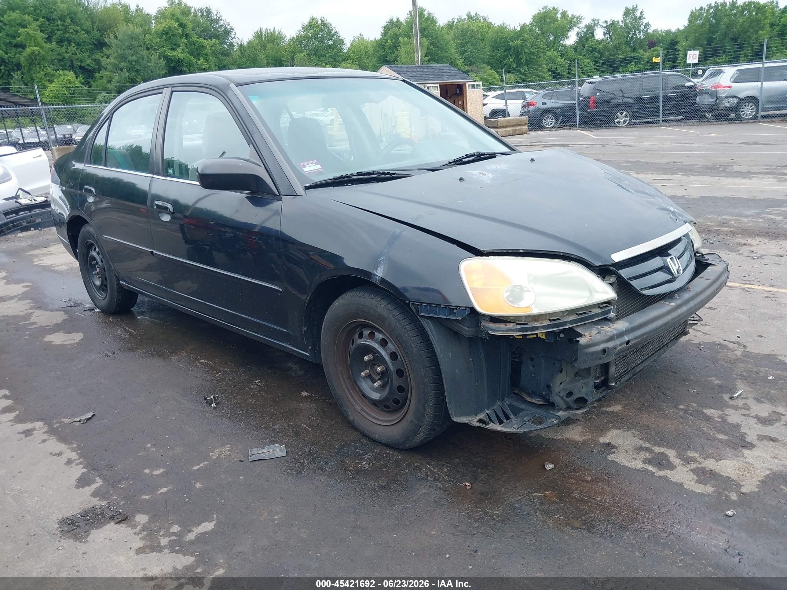 2002 Honda Civic Lx Black vin: 2HGES15582H588921