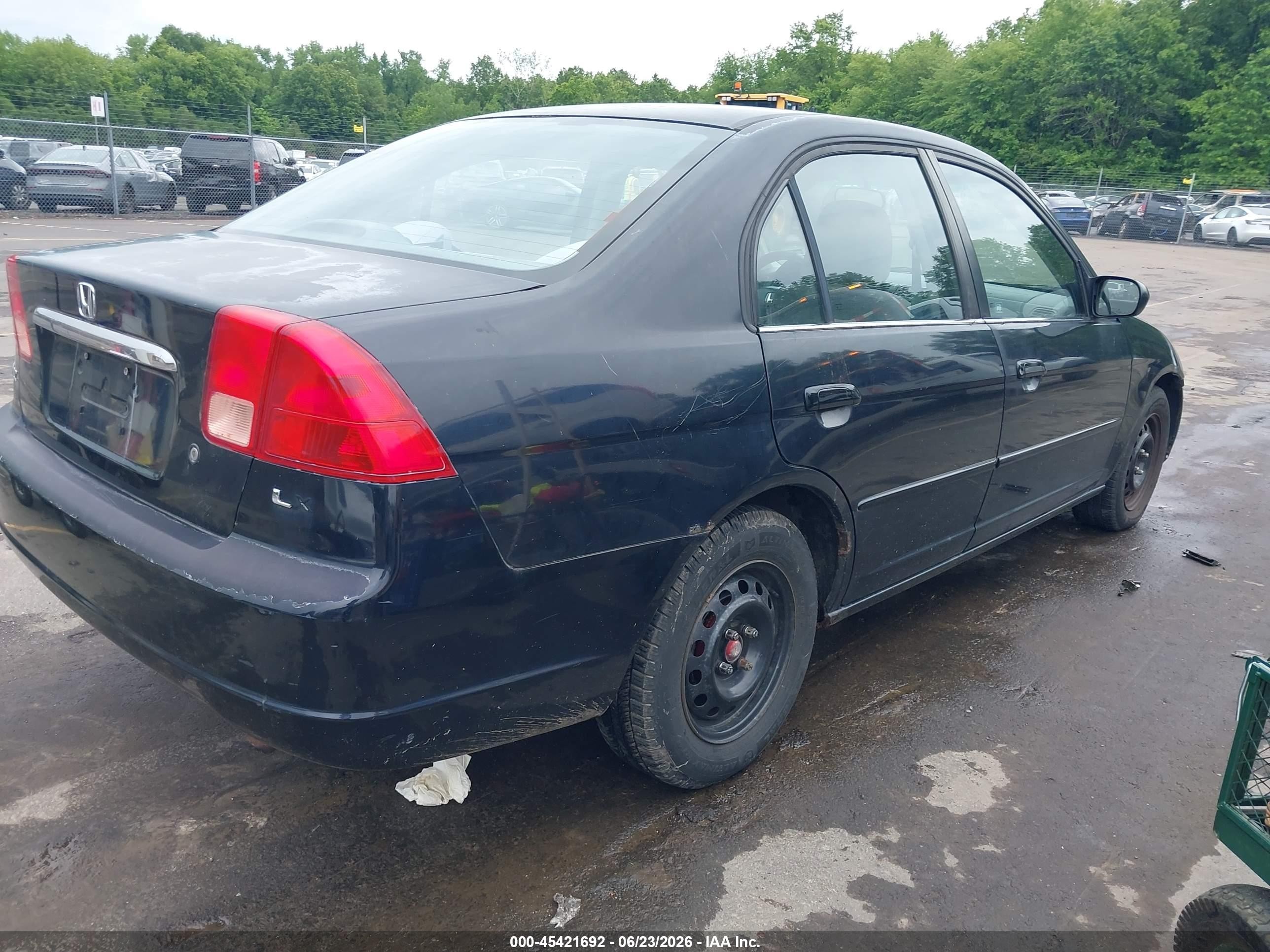 2002 Honda Civic Lx Black vin: 2HGES15582H588921