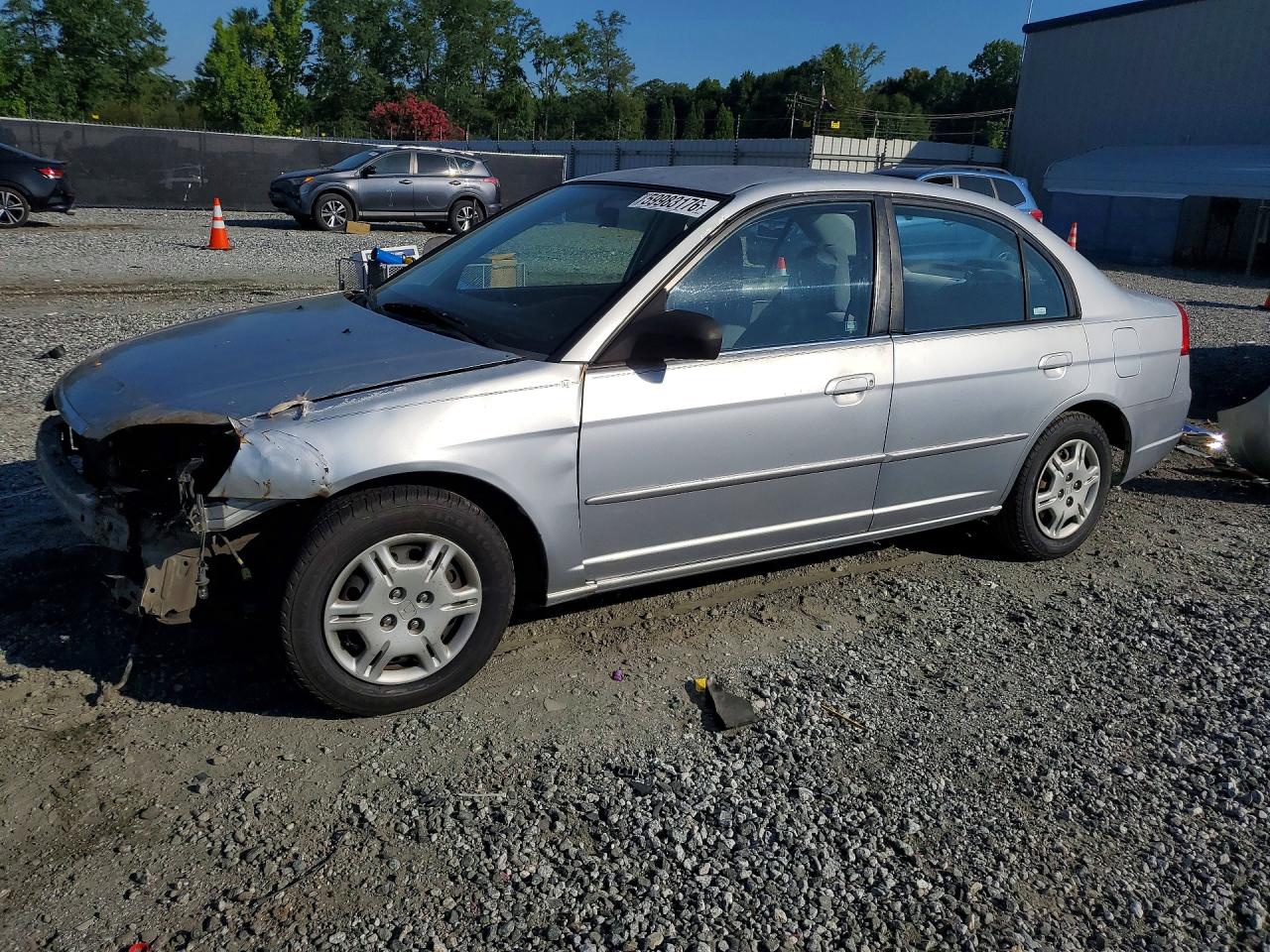 2002 Honda Civic Lx Silver vin: 2HGES15582H598221
