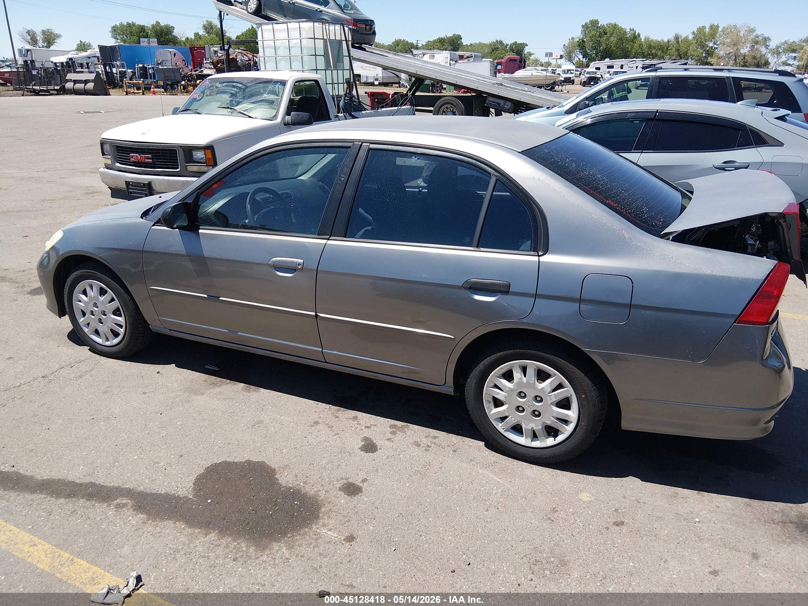 2004 Honda Civic Lx Gray vin: 2HGES15584H622262