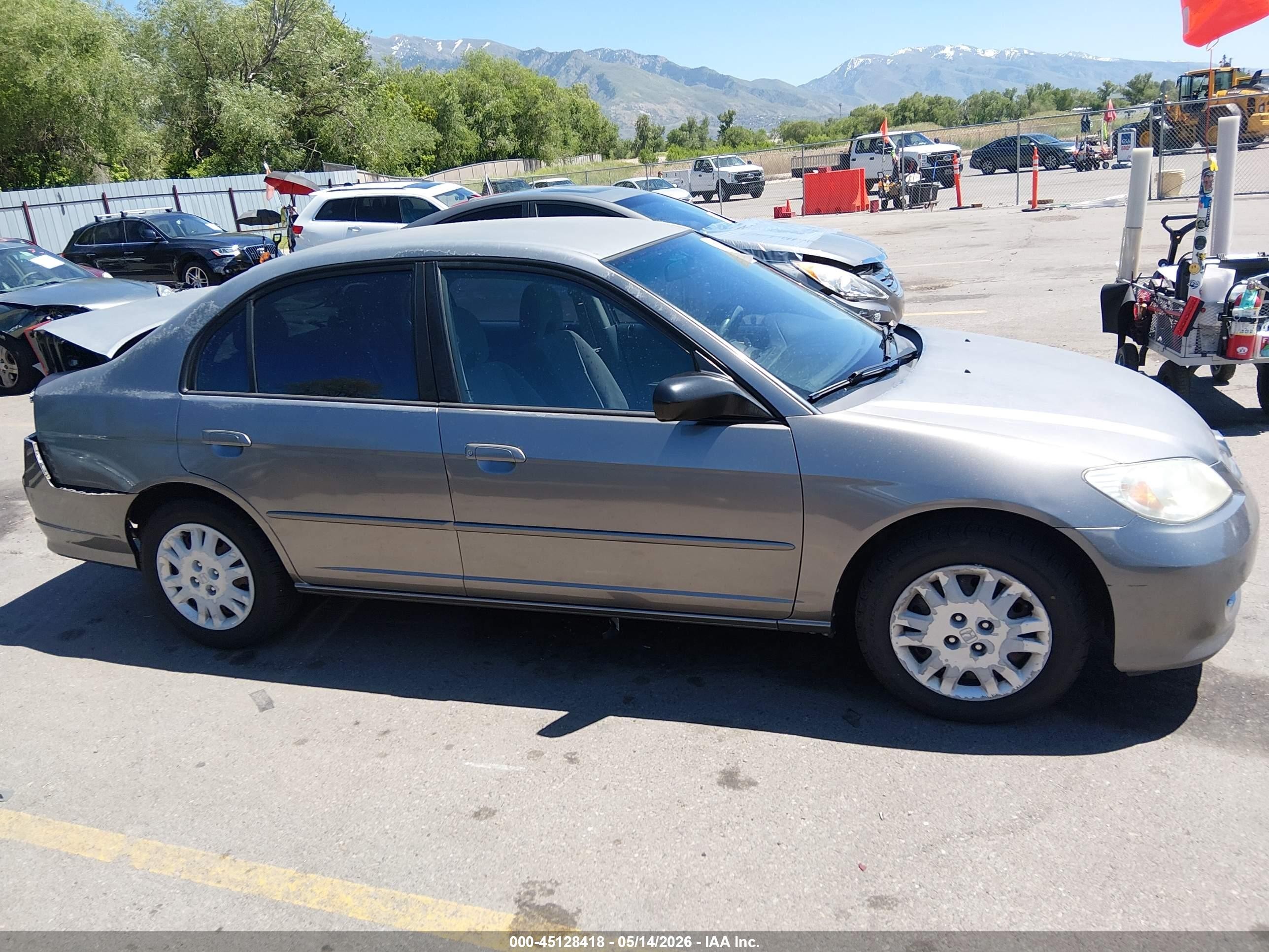 2004 Honda Civic Lx Gray vin: 2HGES15584H622262
