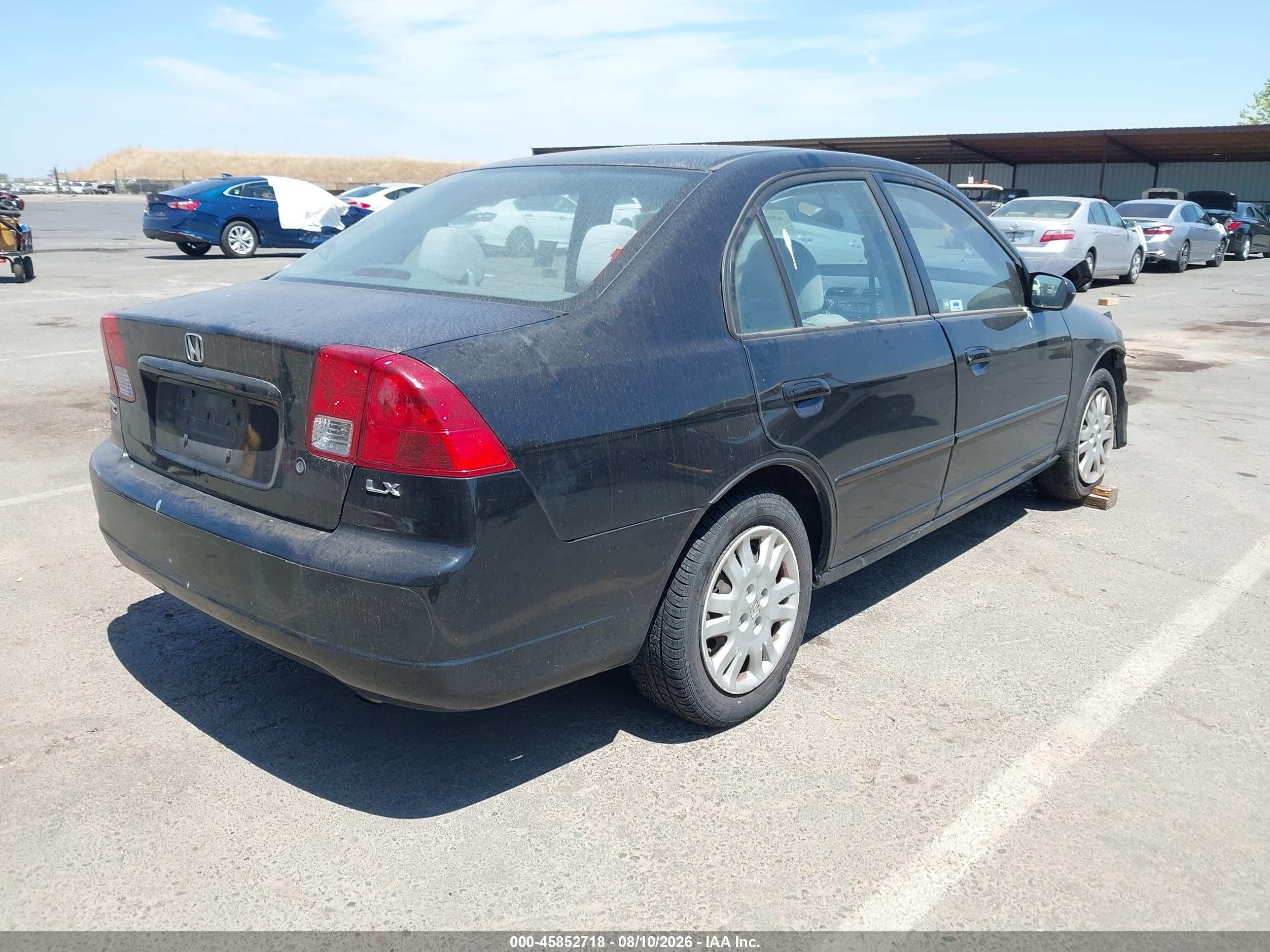2005 Honda Civic Lx Black vin: 2HGES15585H560380