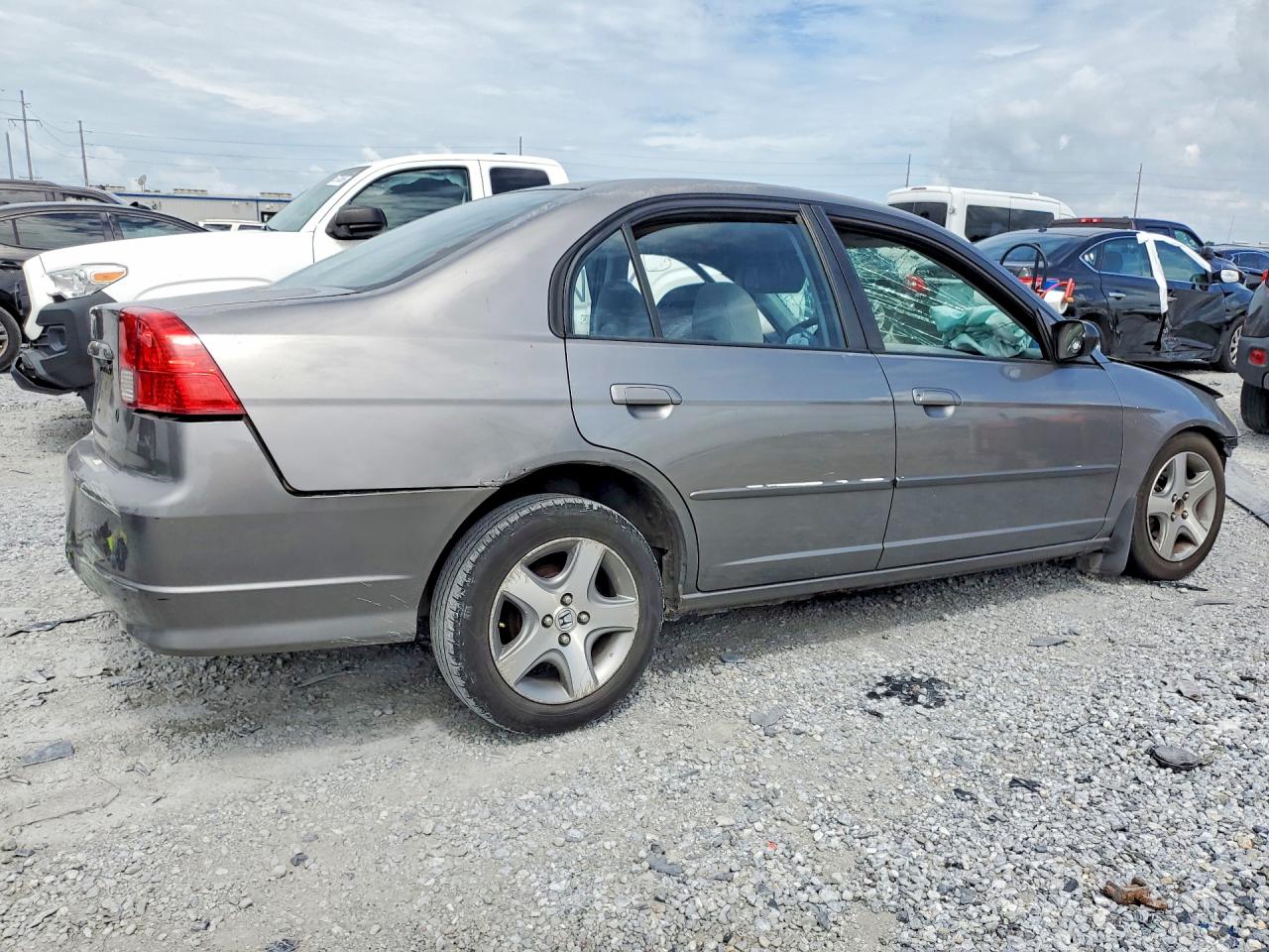 2005 Honda Civic Lx Серый vin: 2HGES15585H573632