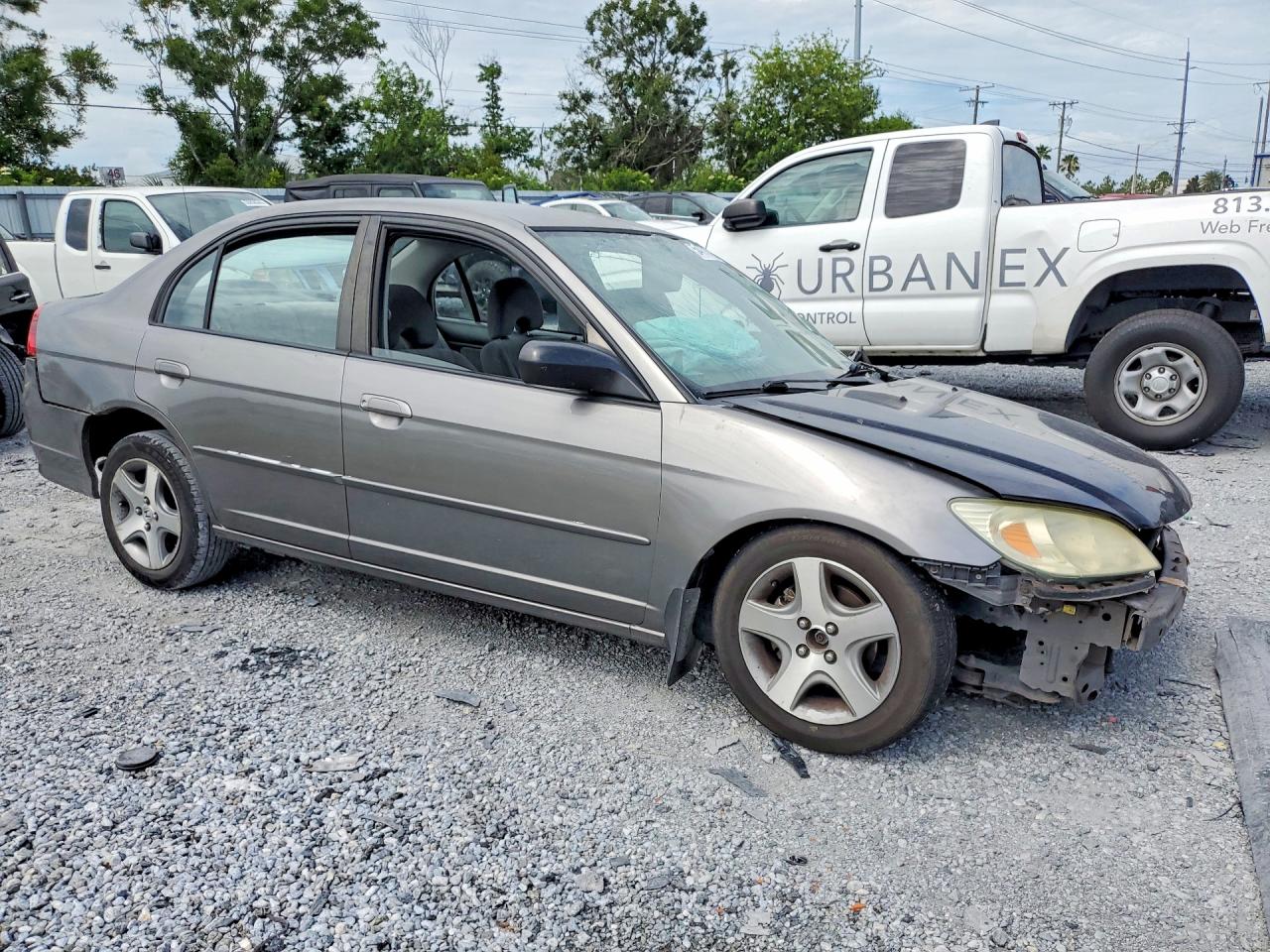 2005 Honda Civic Lx Серый vin: 2HGES15585H573632