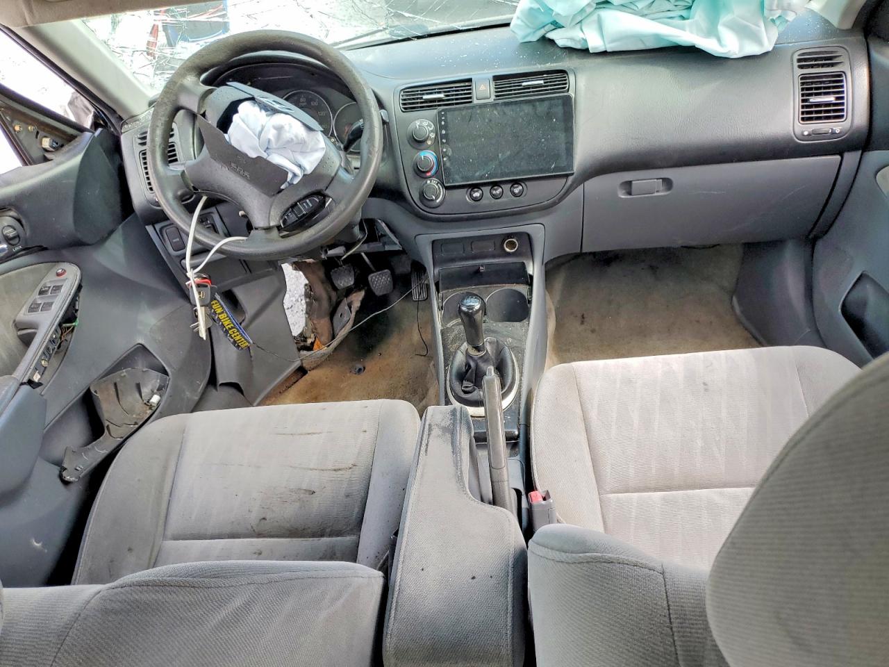 2005 Honda Civic Lx Серый vin: 2HGES15585H573632