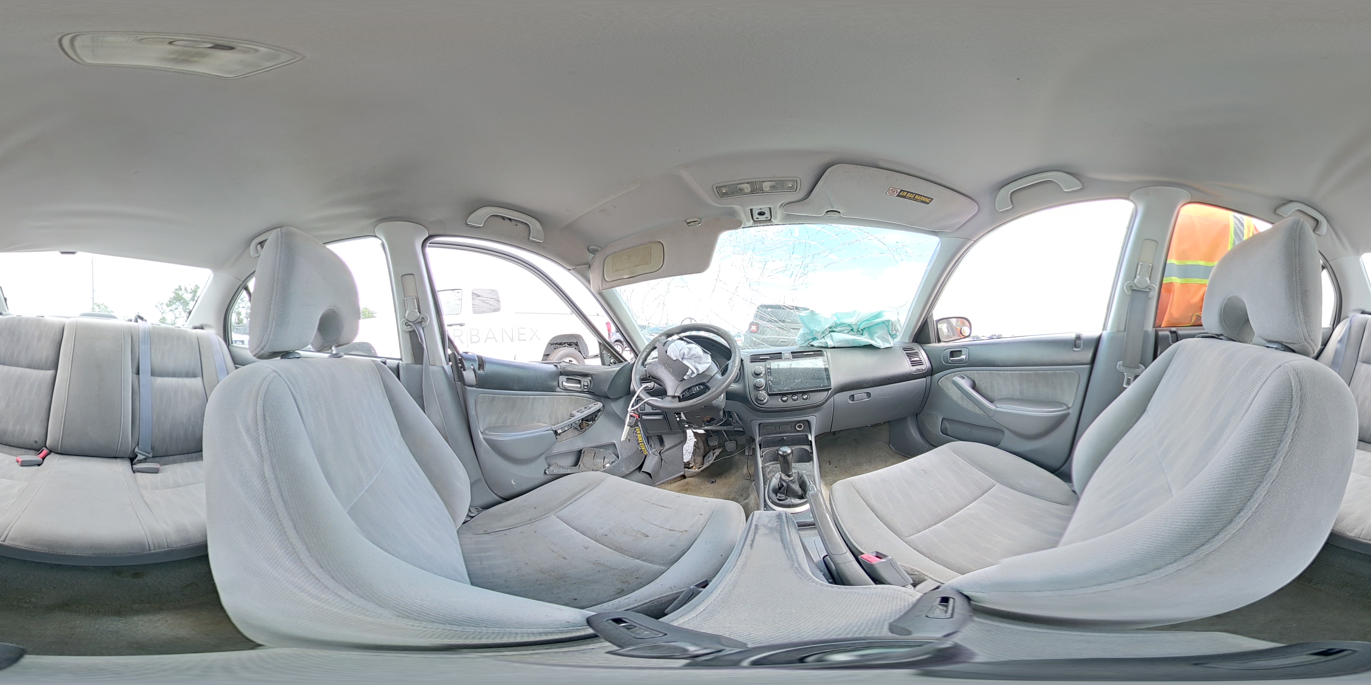 2005 Honda Civic Lx Серый vin: 2HGES15585H573632