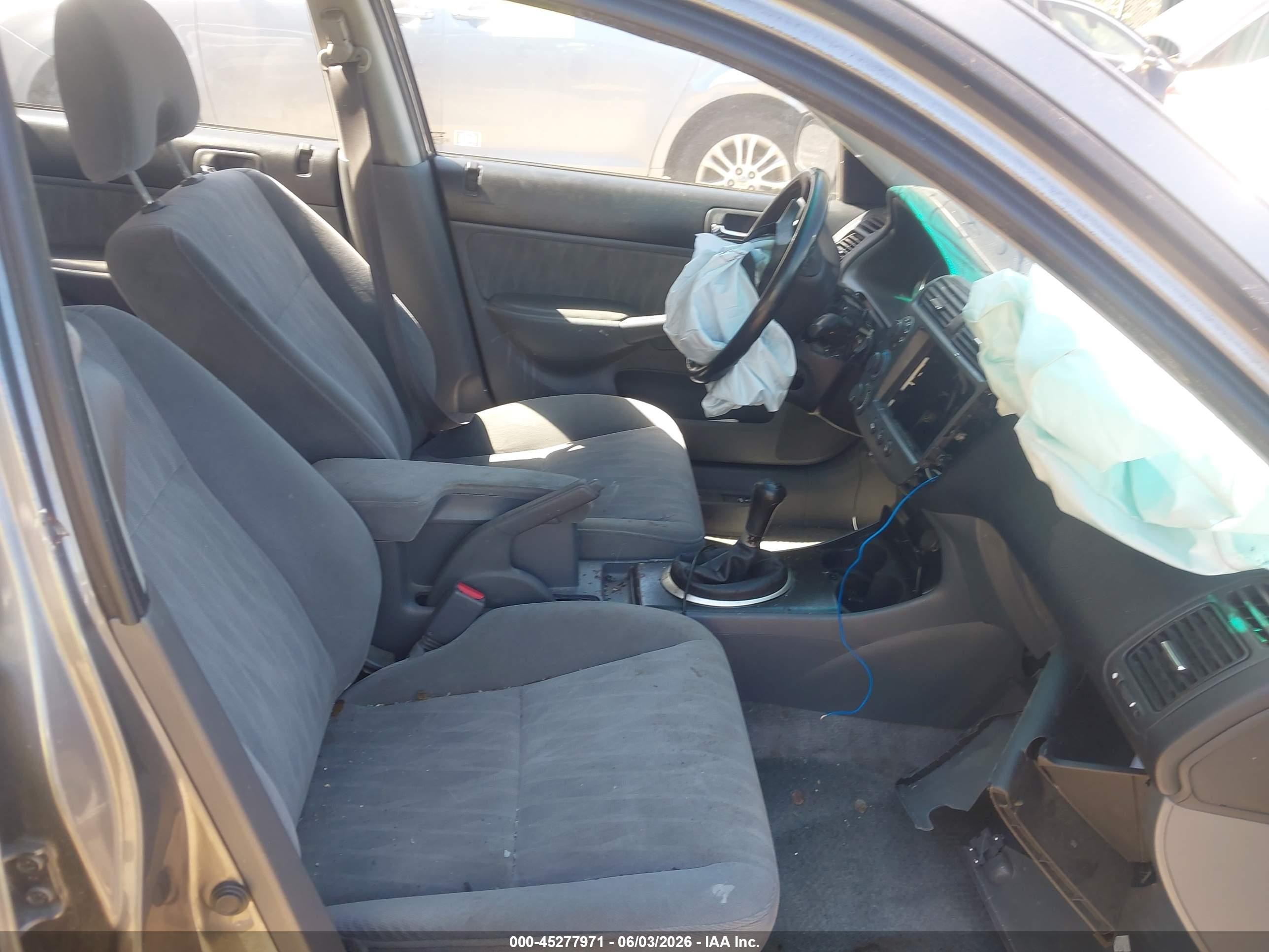 2005 Honda Civic Lx Gray vin: 2HGES15585H622845