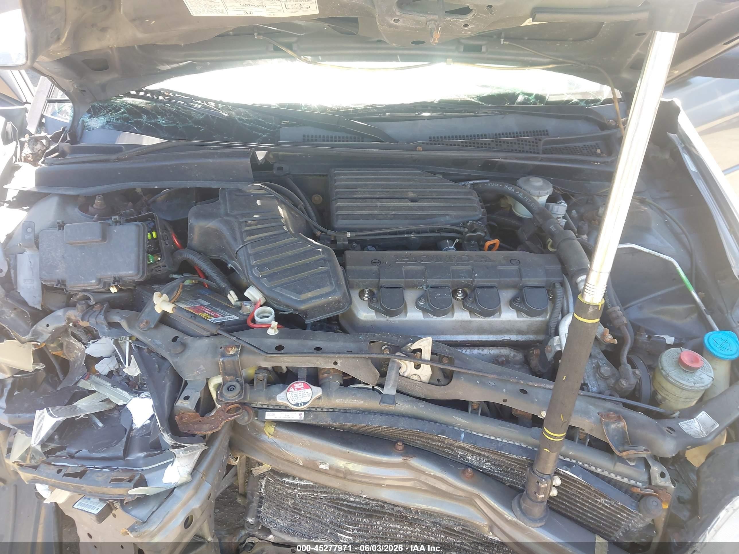 2005 Honda Civic Lx Gray vin: 2HGES15585H622845