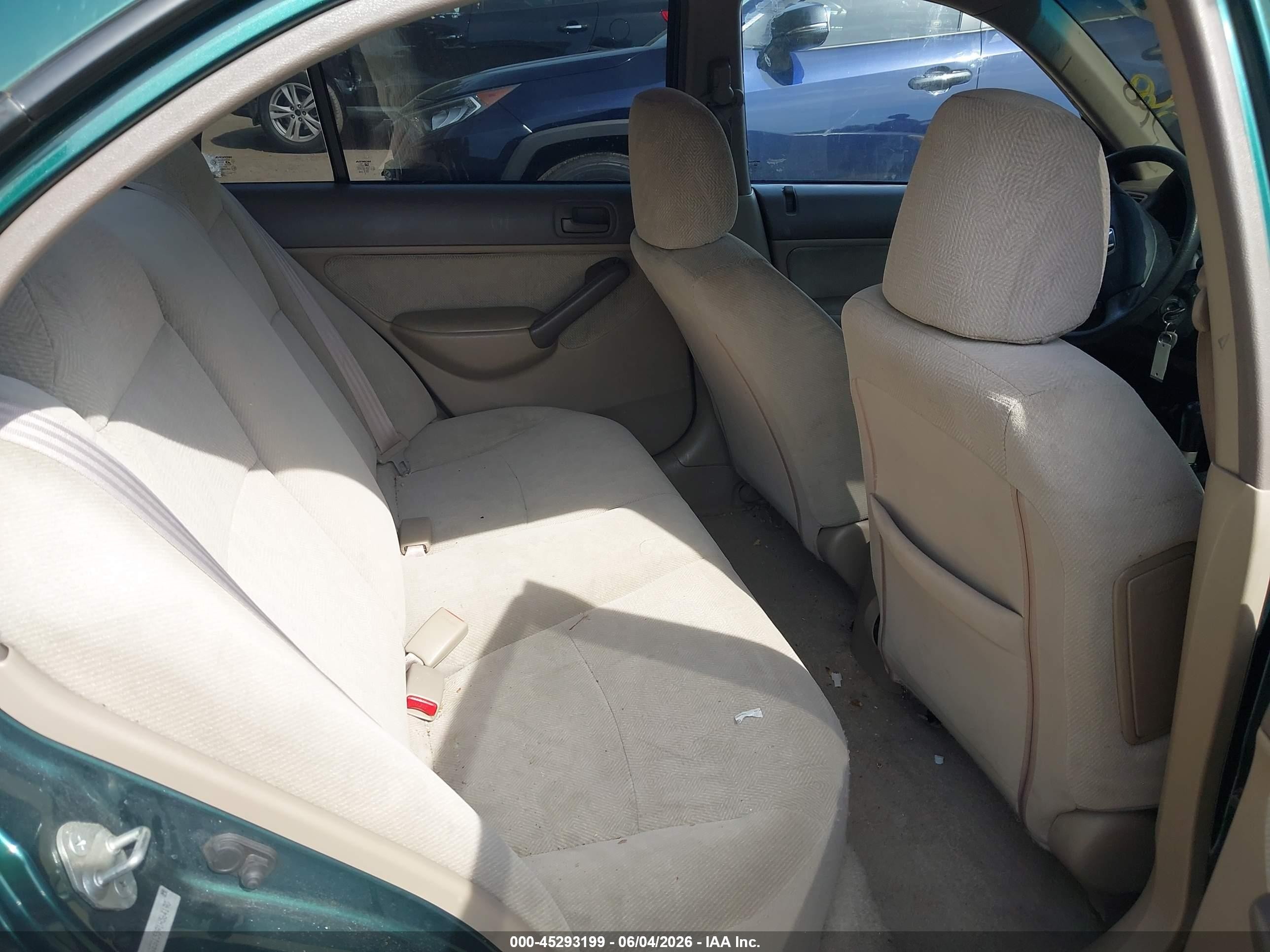 2001 Honda Civic Lx Green vin: 2HGES15591H564190