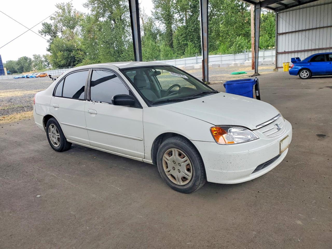 2002 Honda Civic Lx White vin: 2HGES15592H589513