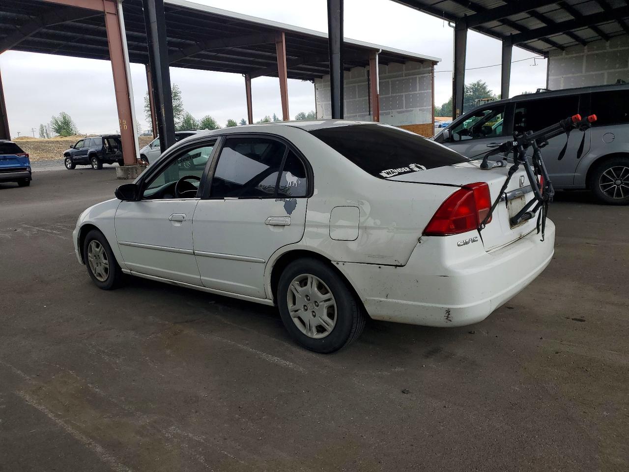 2002 Honda Civic Lx White vin: 2HGES15592H589513