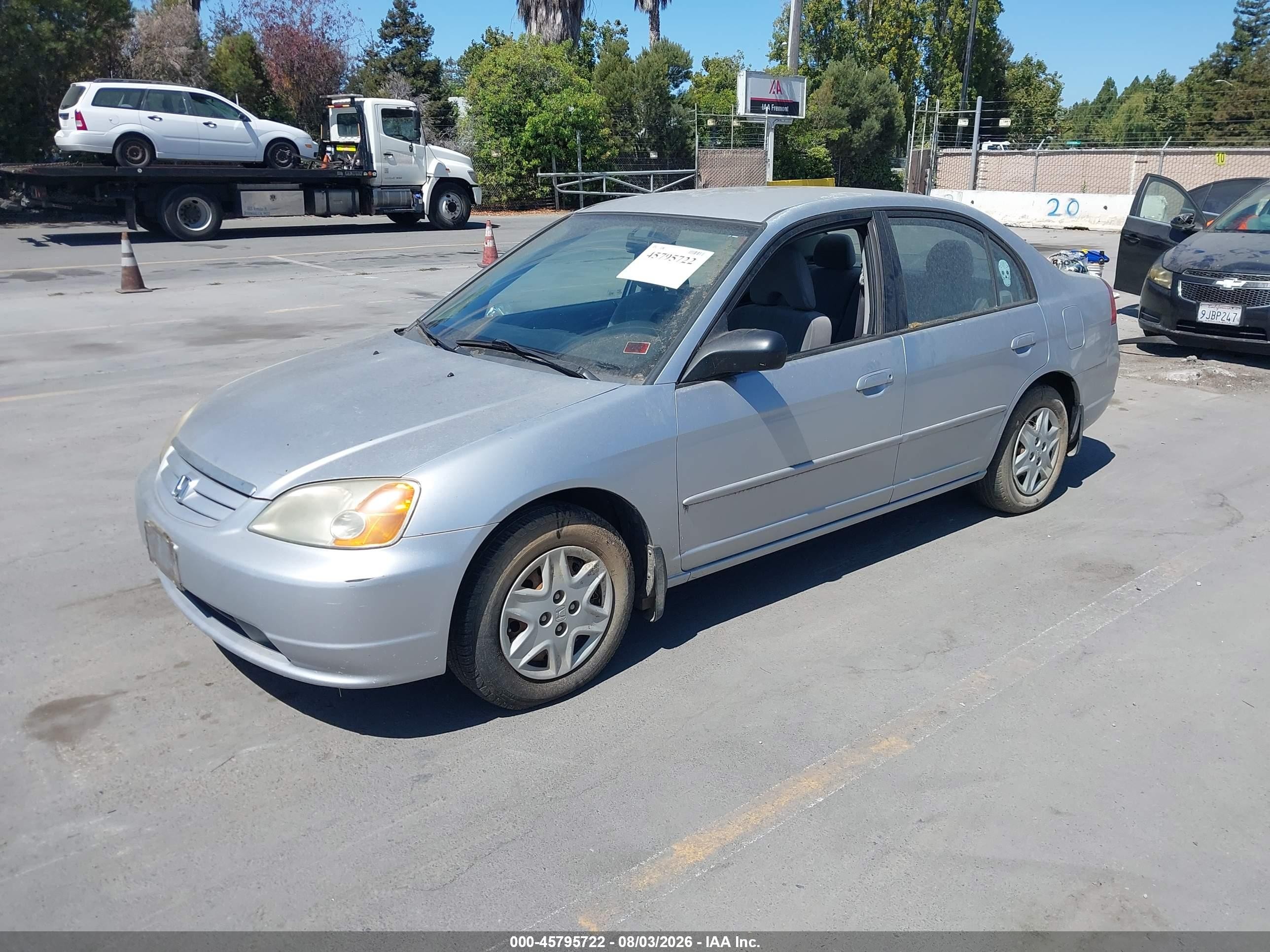 2003 Honda Civic Lx Серебряный vin: 2HGES15593H593014