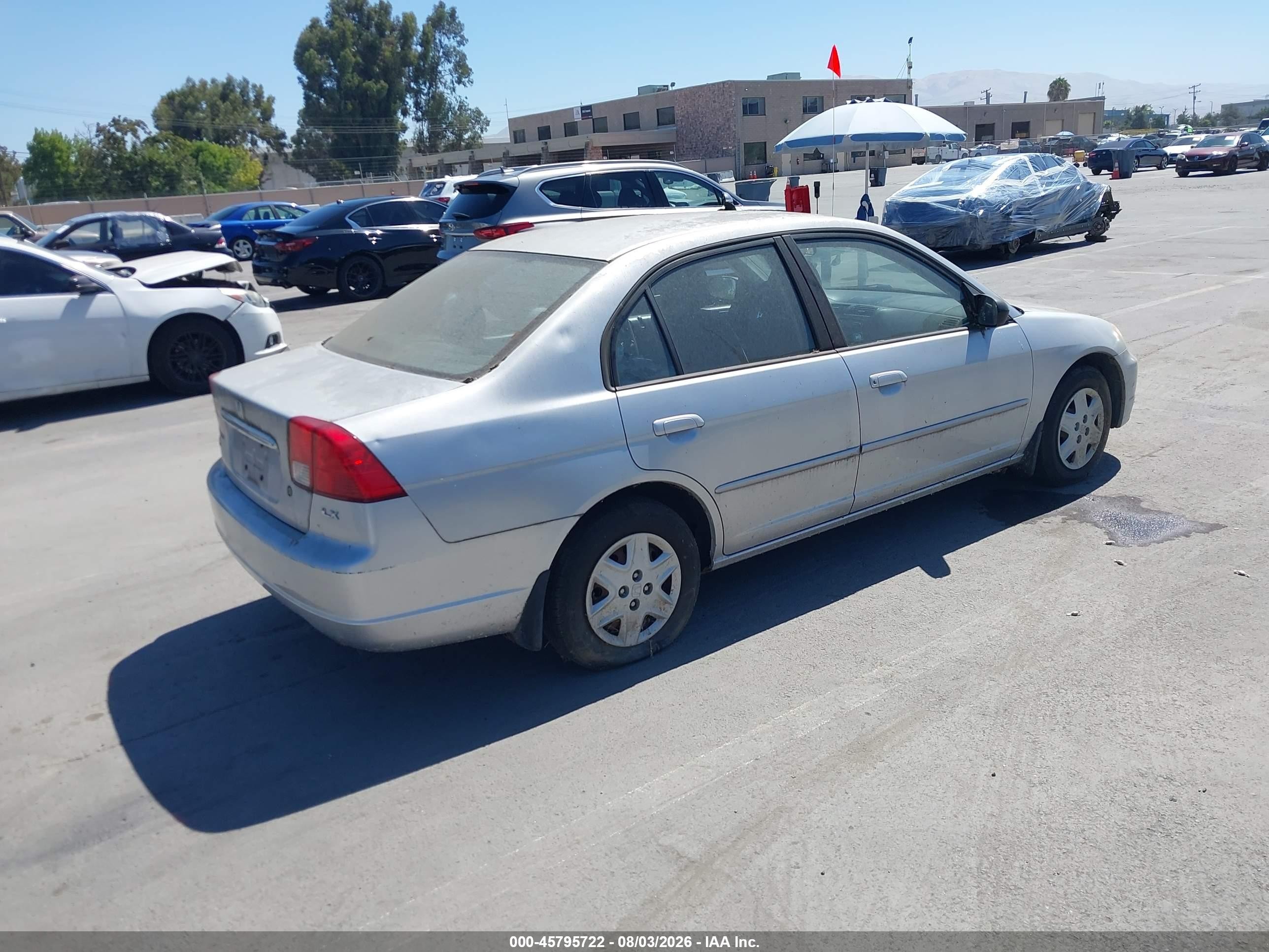 2003 Honda Civic Lx Серебряный vin: 2HGES15593H593014