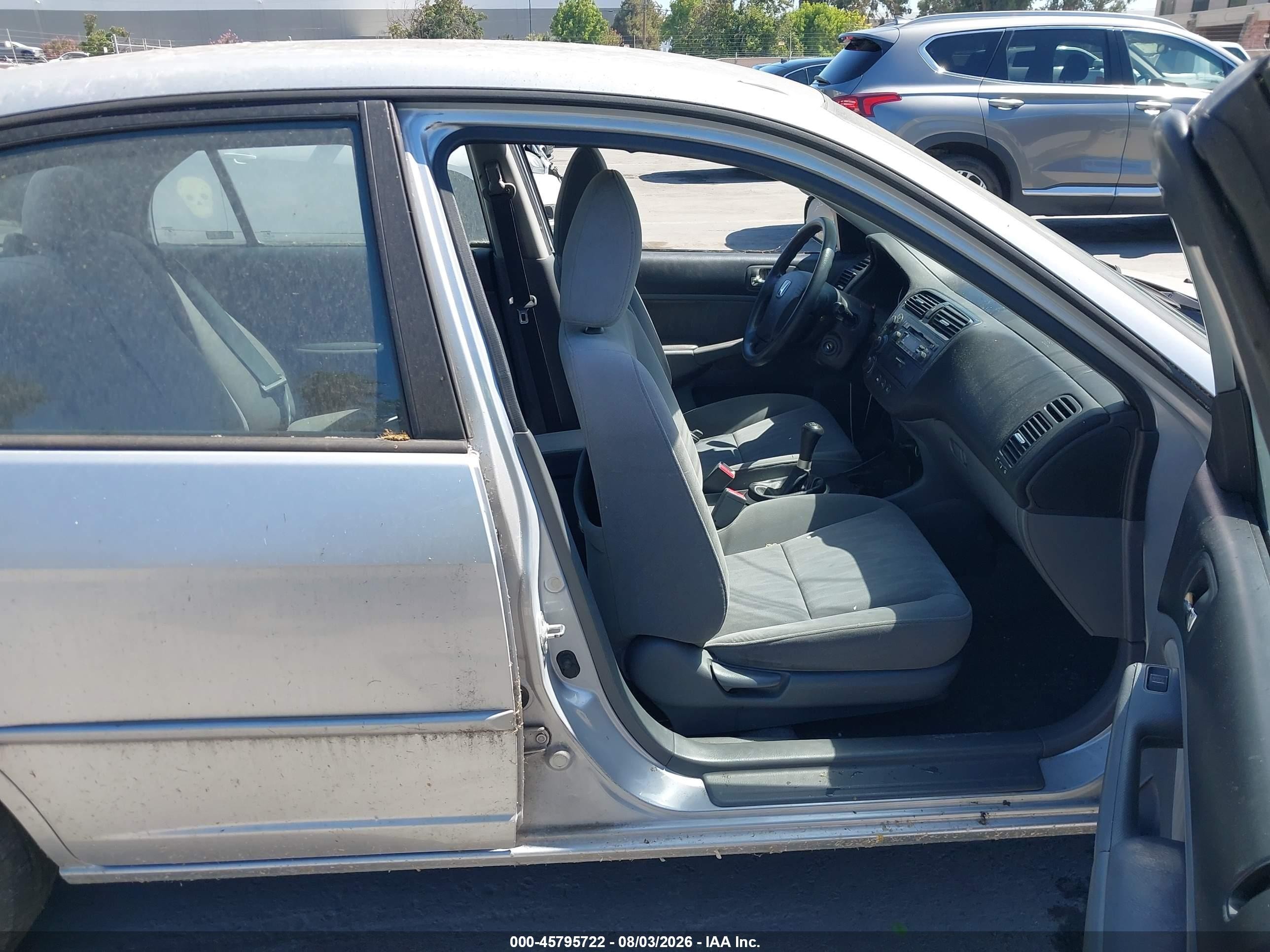 2003 Honda Civic Lx Серебряный vin: 2HGES15593H593014