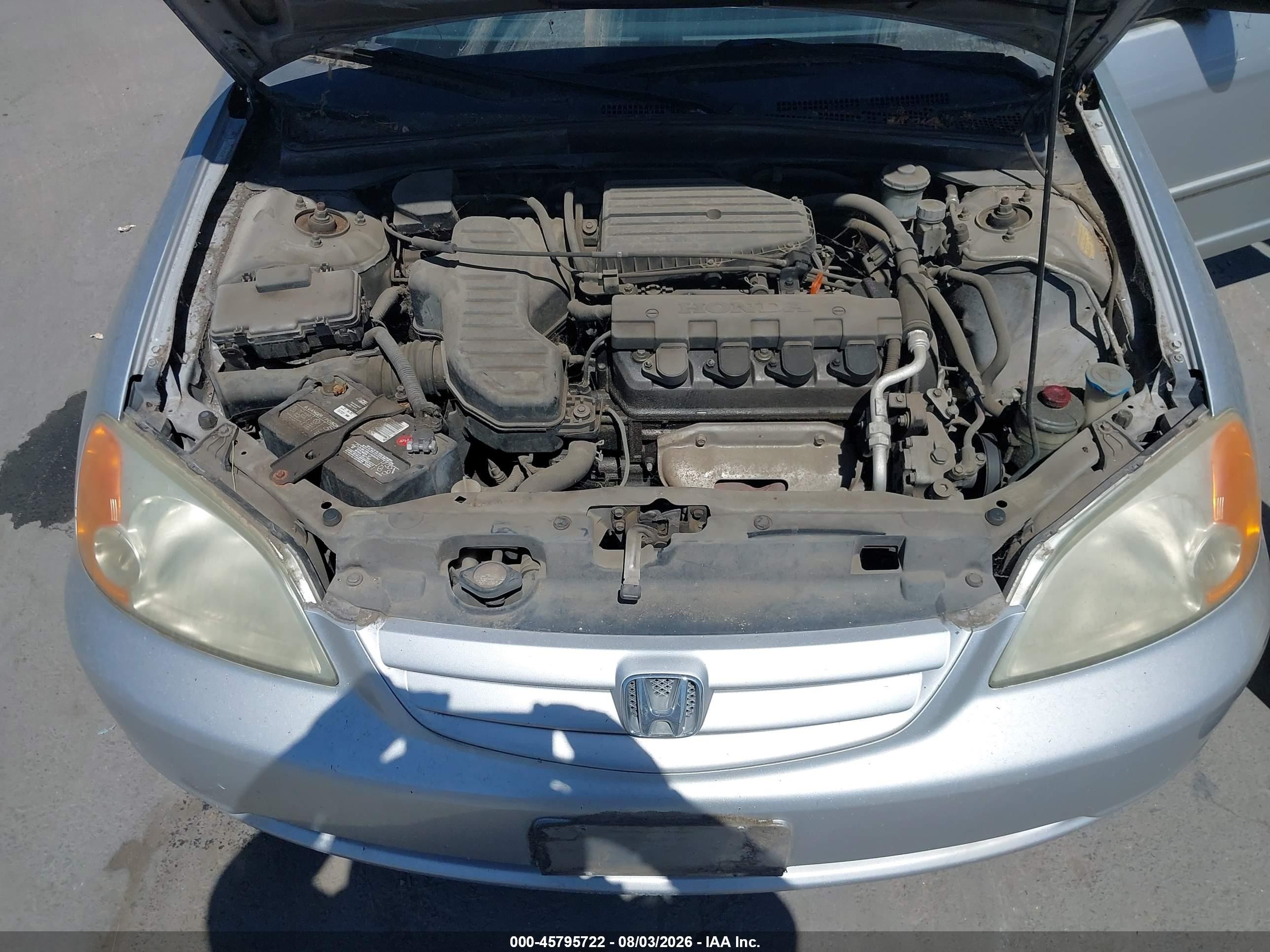 2003 Honda Civic Lx Серебряный vin: 2HGES15593H593014