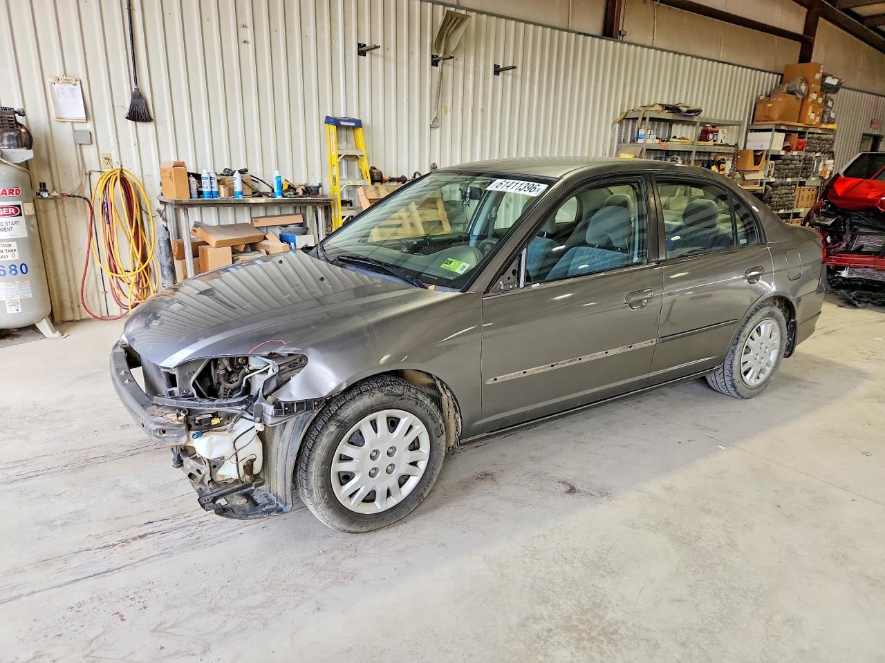 2005 Honda Civic Lx Gray vin: 2HGES15595H582114