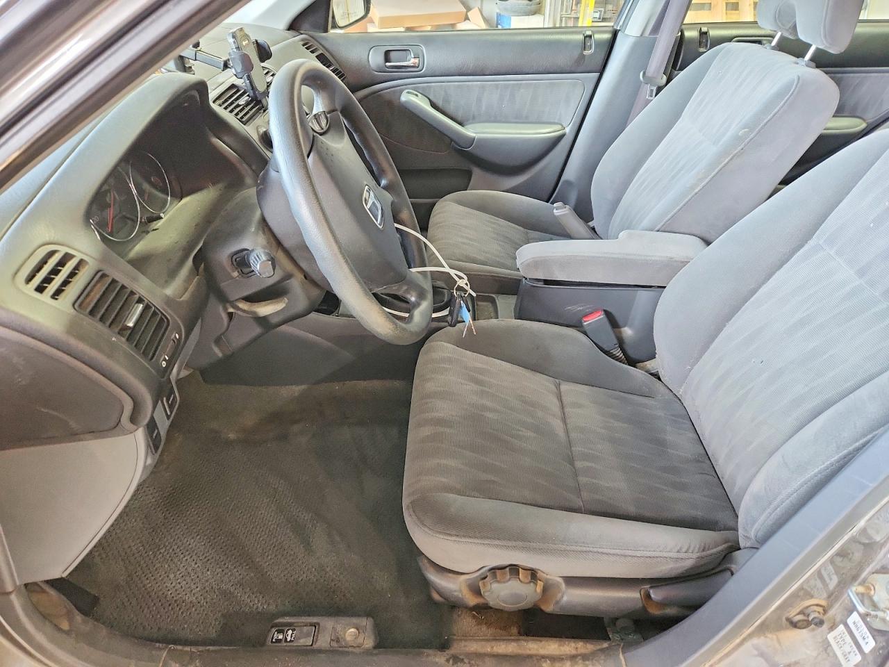 2005 Honda Civic Lx Gray vin: 2HGES15595H582114