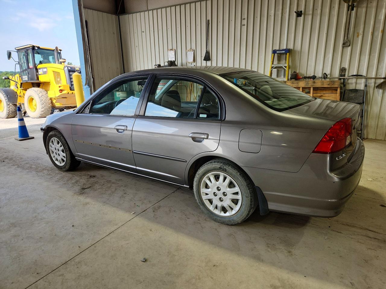2005 Honda Civic Lx Gray vin: 2HGES15595H582114