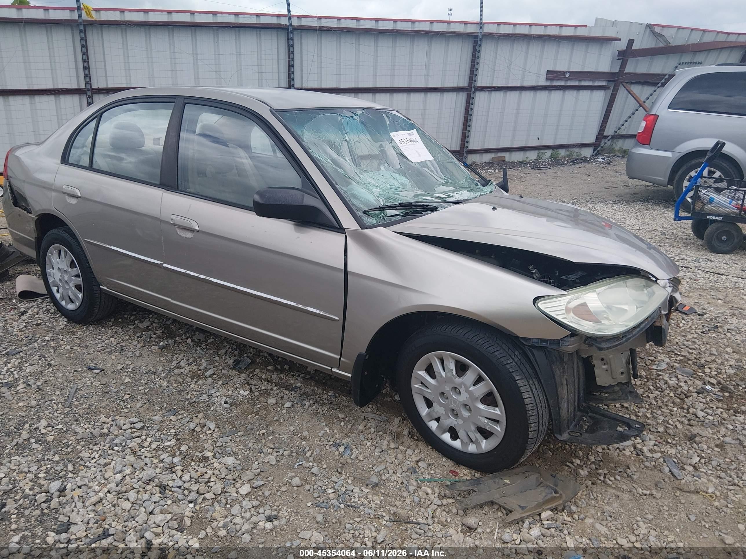 2004 Honda Civic Lx Серебряный vin: 2HGES155X4H596876