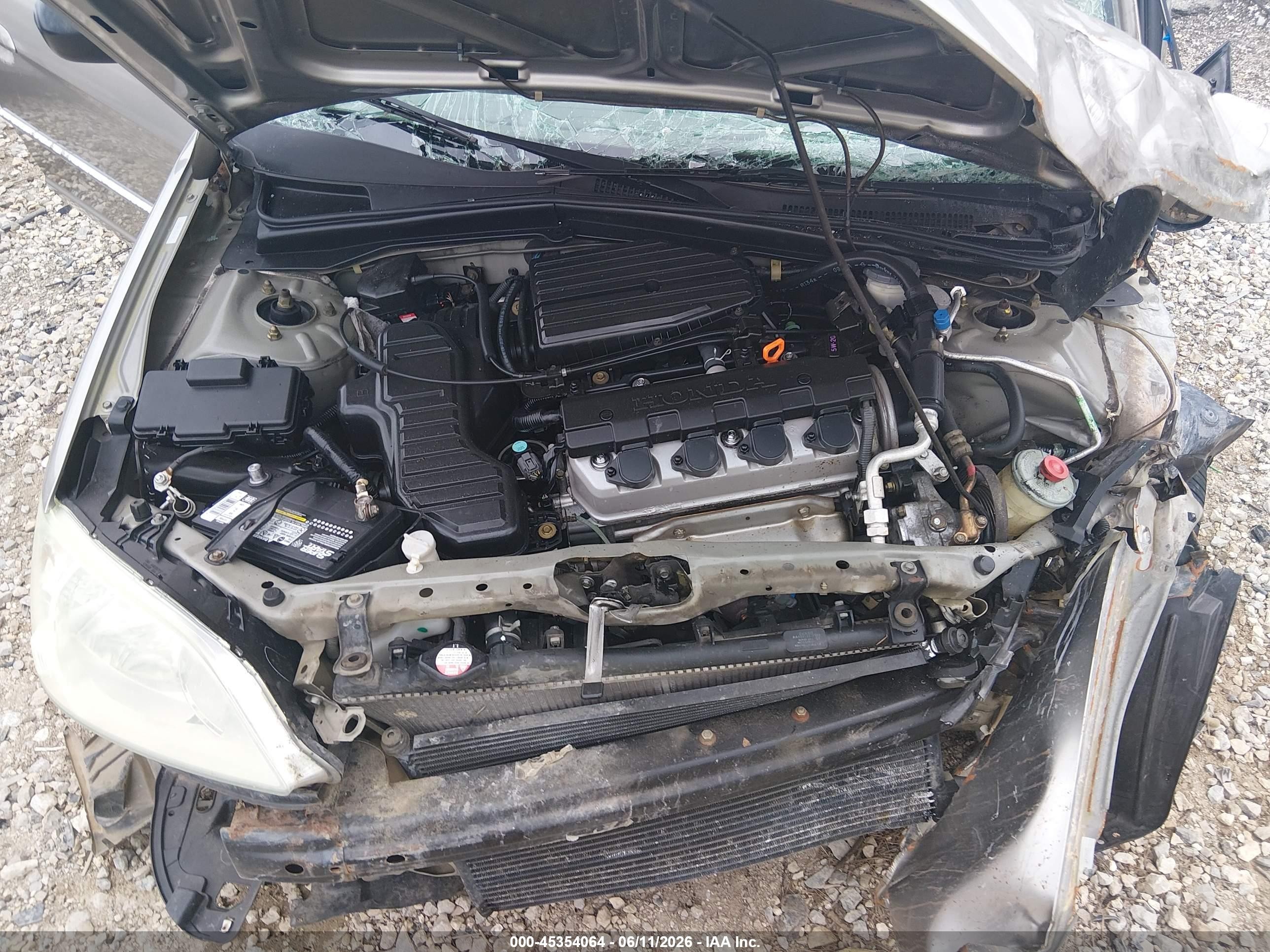 2004 Honda Civic Lx Silver vin: 2HGES155X4H596876