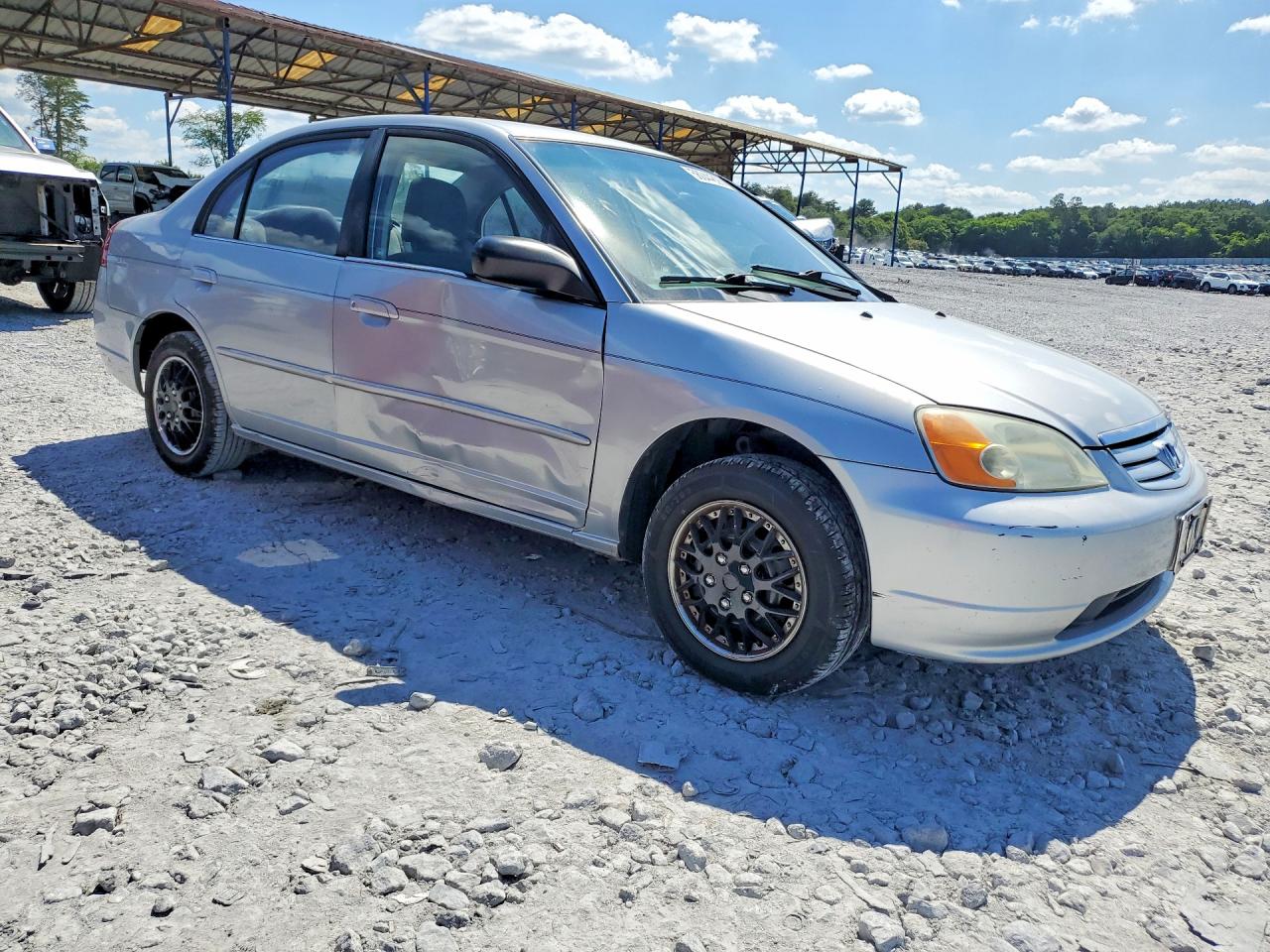 2002 Honda Civic Lx Silver vin: 2HGES15652H544755