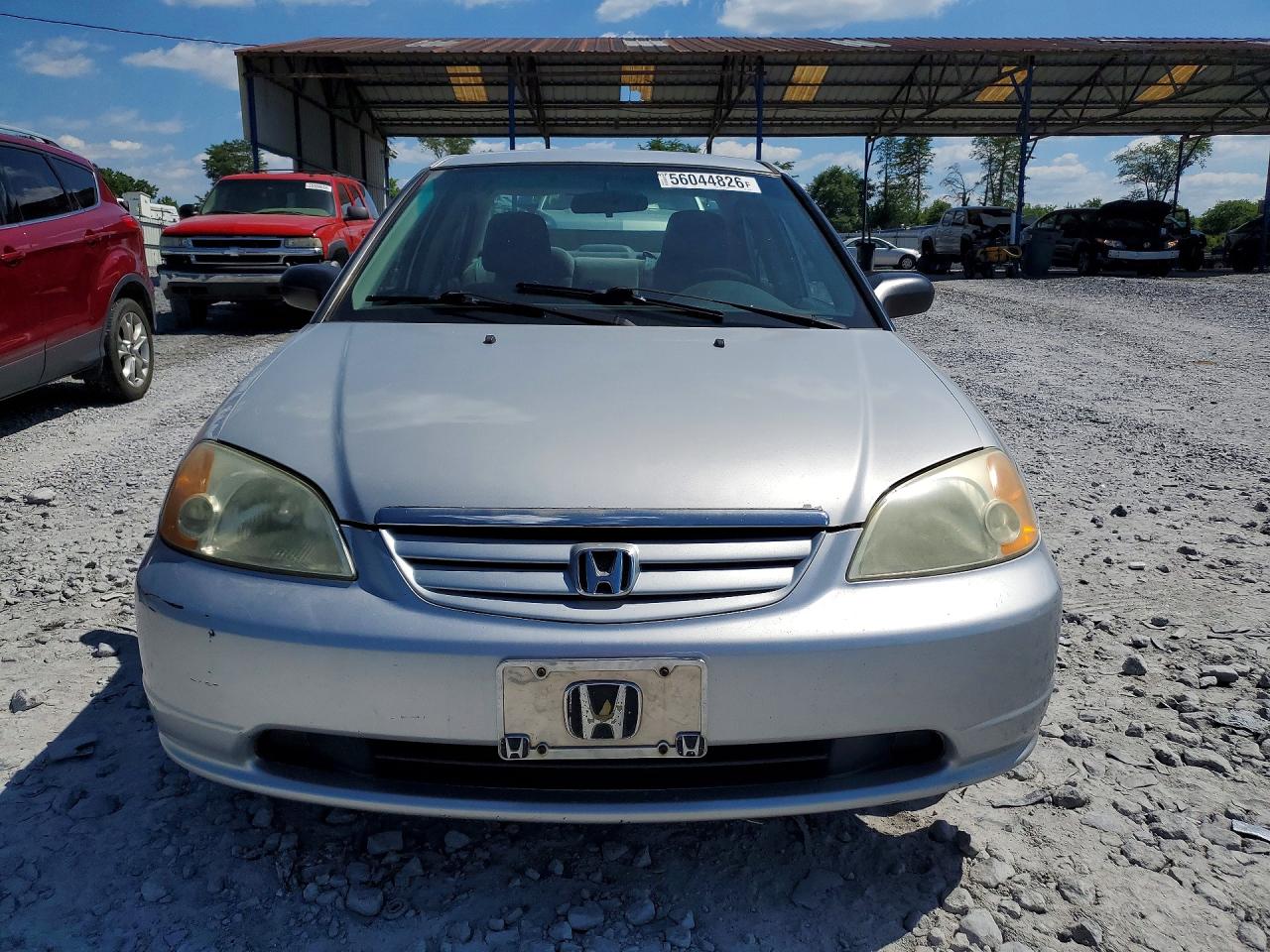 2002 Honda Civic Lx Silver vin: 2HGES15652H544755