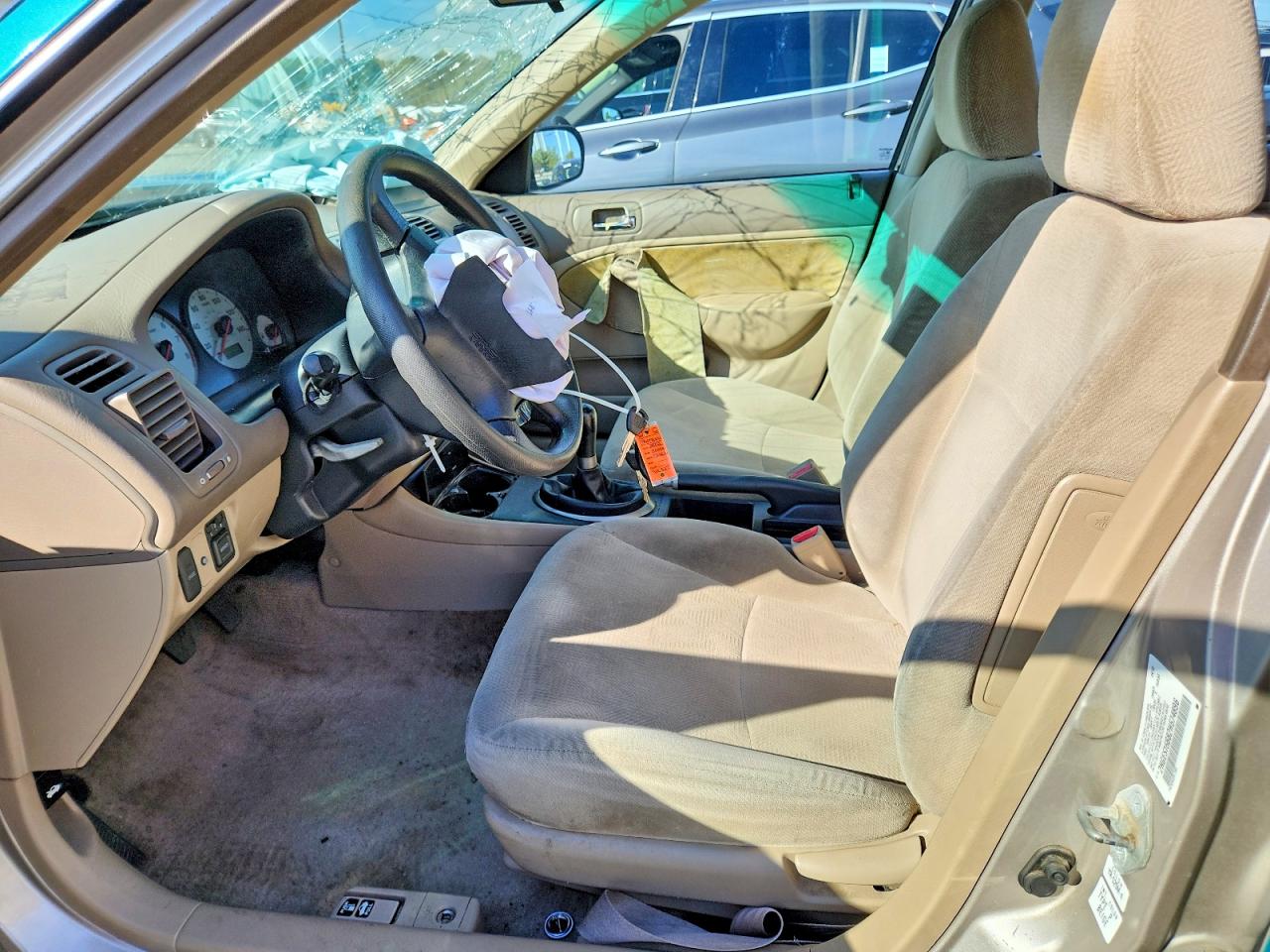 2002 Honda Civic 4d Lx Turquoise vin: 2HGES15682H574896