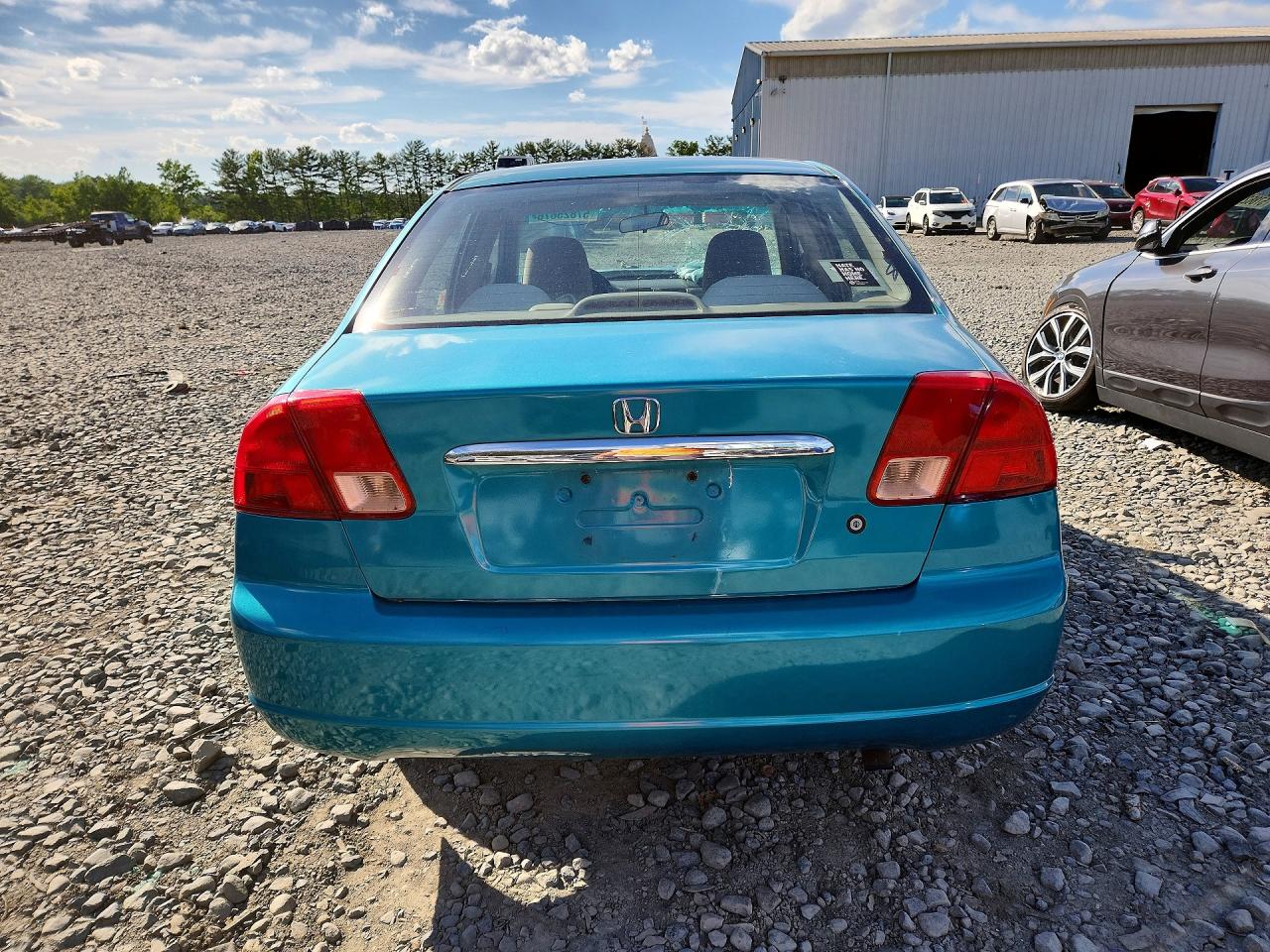 2002 Honda Civic 4d Lx Turquoise vin: 2HGES15682H574896