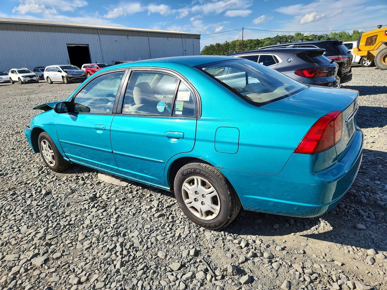 2002 Honda Civic 4d Lx Turquoise vin: 2HGES15682H574896