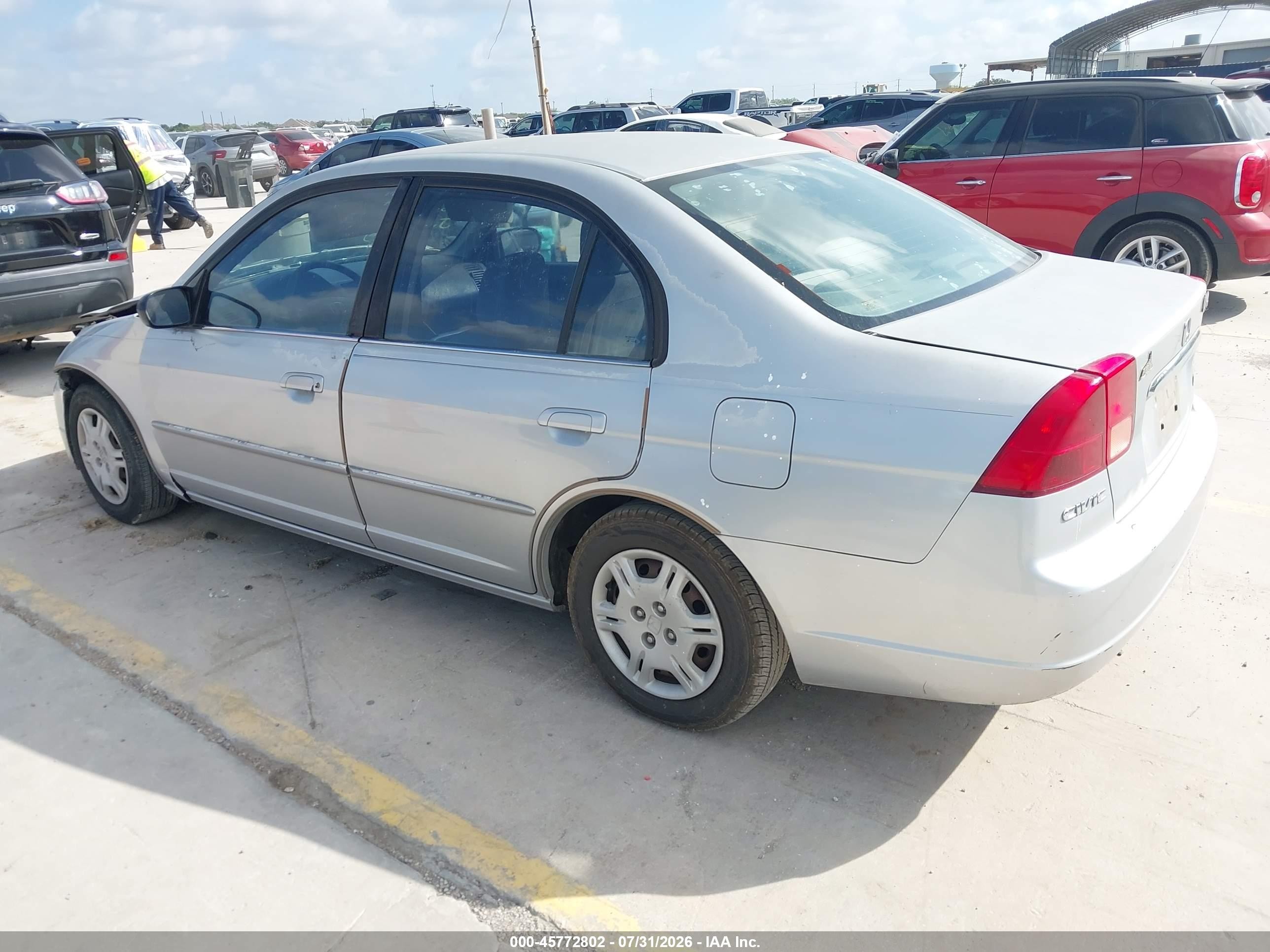 2002 Honda Civic Lx Silver vin: 2HGES15692H506736