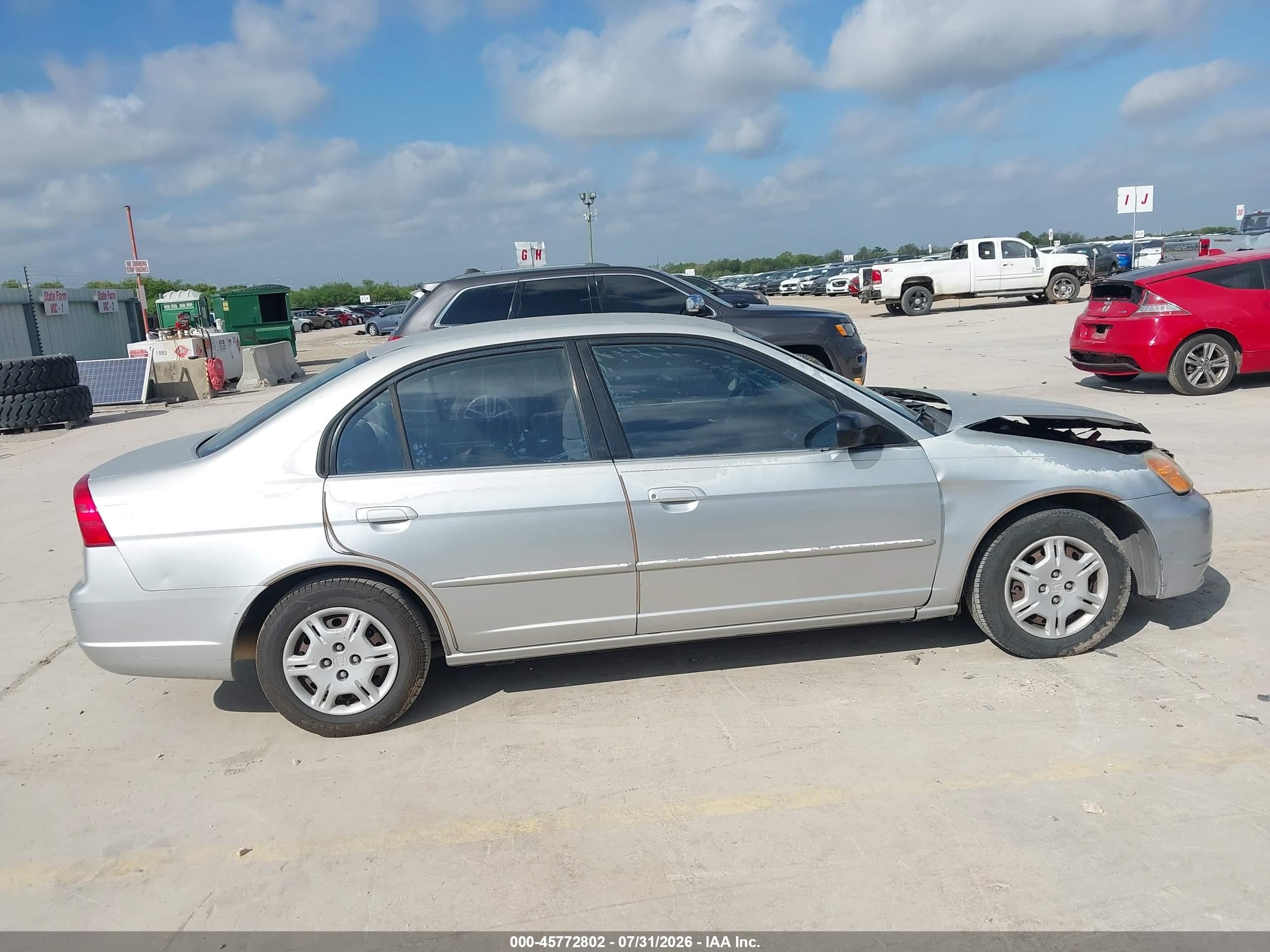 2002 Honda Civic Lx Silver vin: 2HGES15692H506736