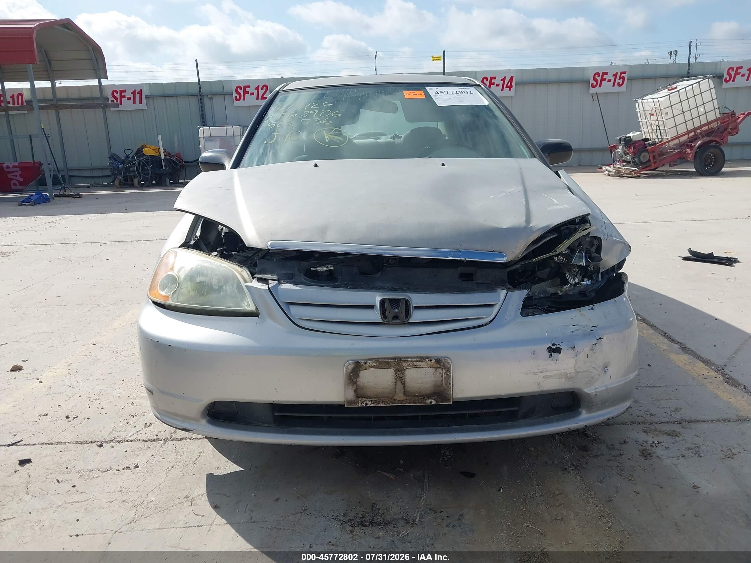 2002 Honda Civic Lx Silver vin: 2HGES15692H506736