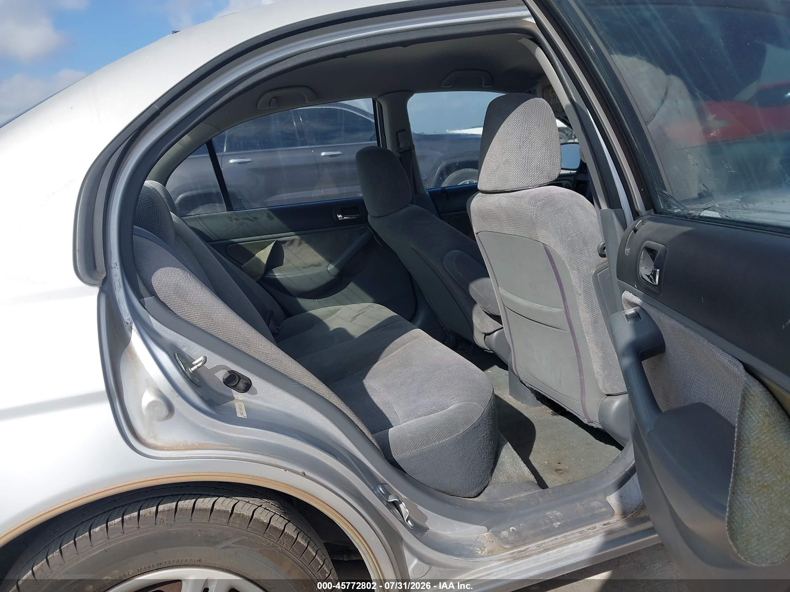 2002 Honda Civic Lx Silver vin: 2HGES15692H506736