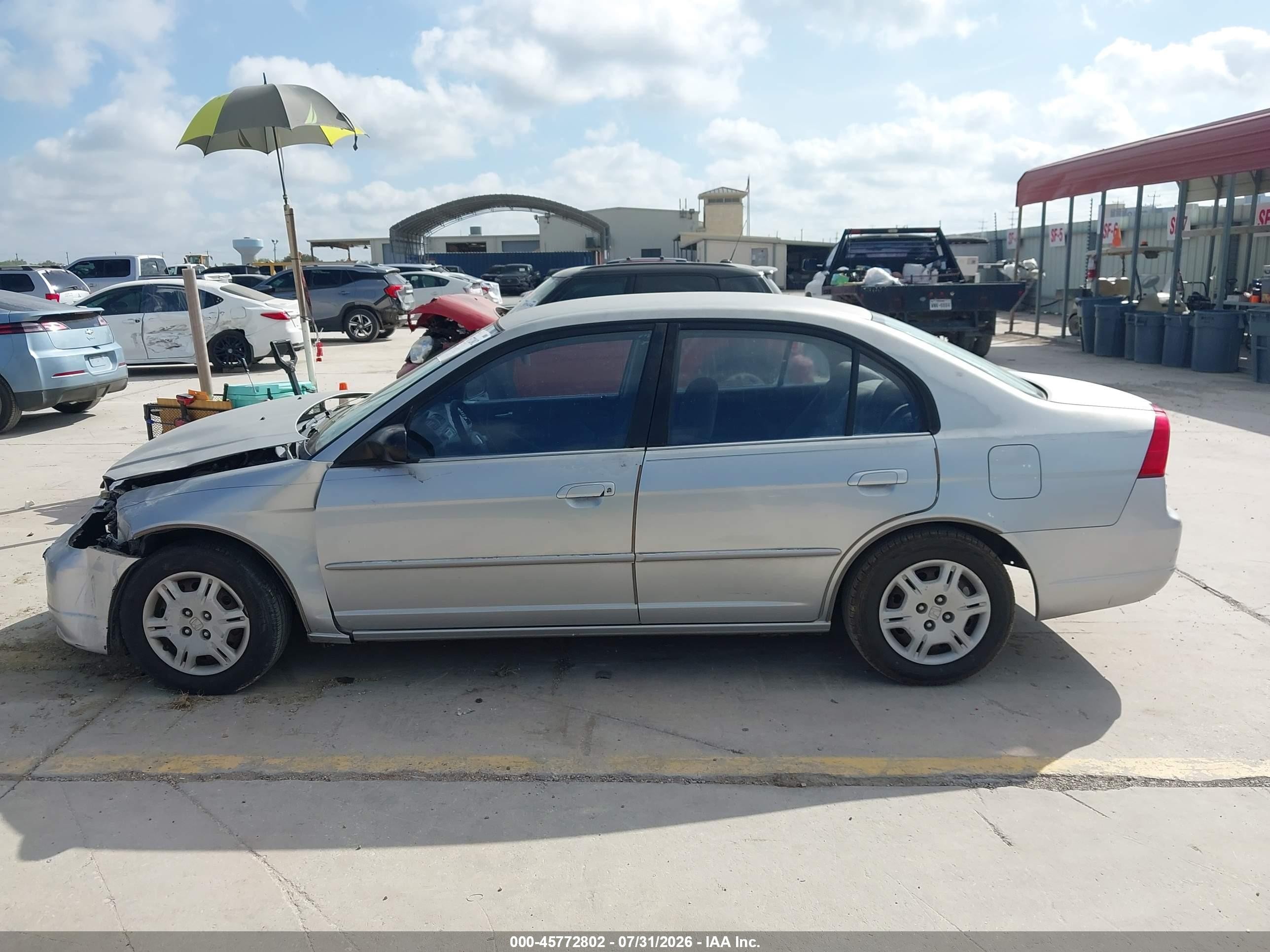 2002 Honda Civic Lx Silver vin: 2HGES15692H506736