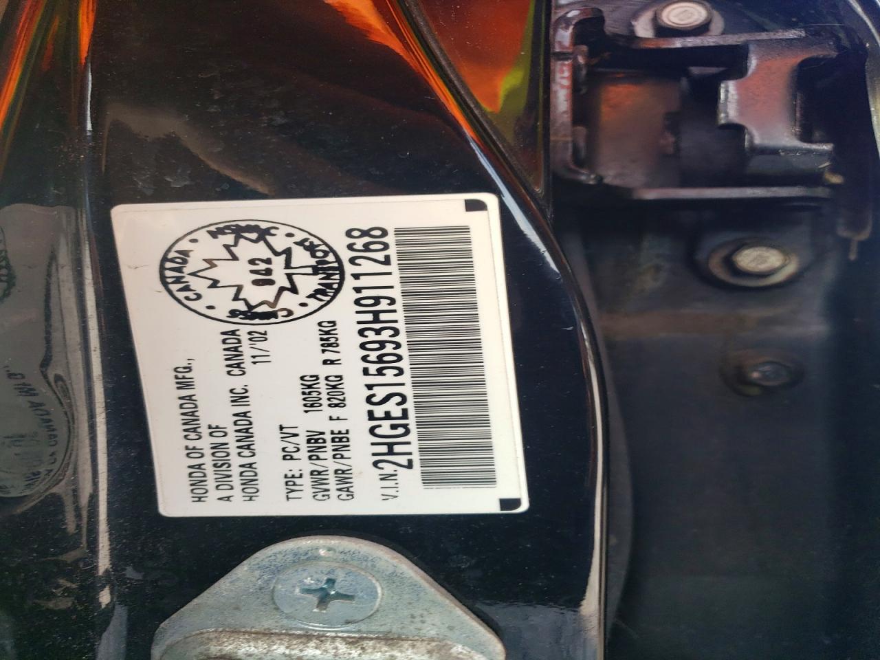 2003 Honda Civic Lx Black vin: 2HGES15693H911268