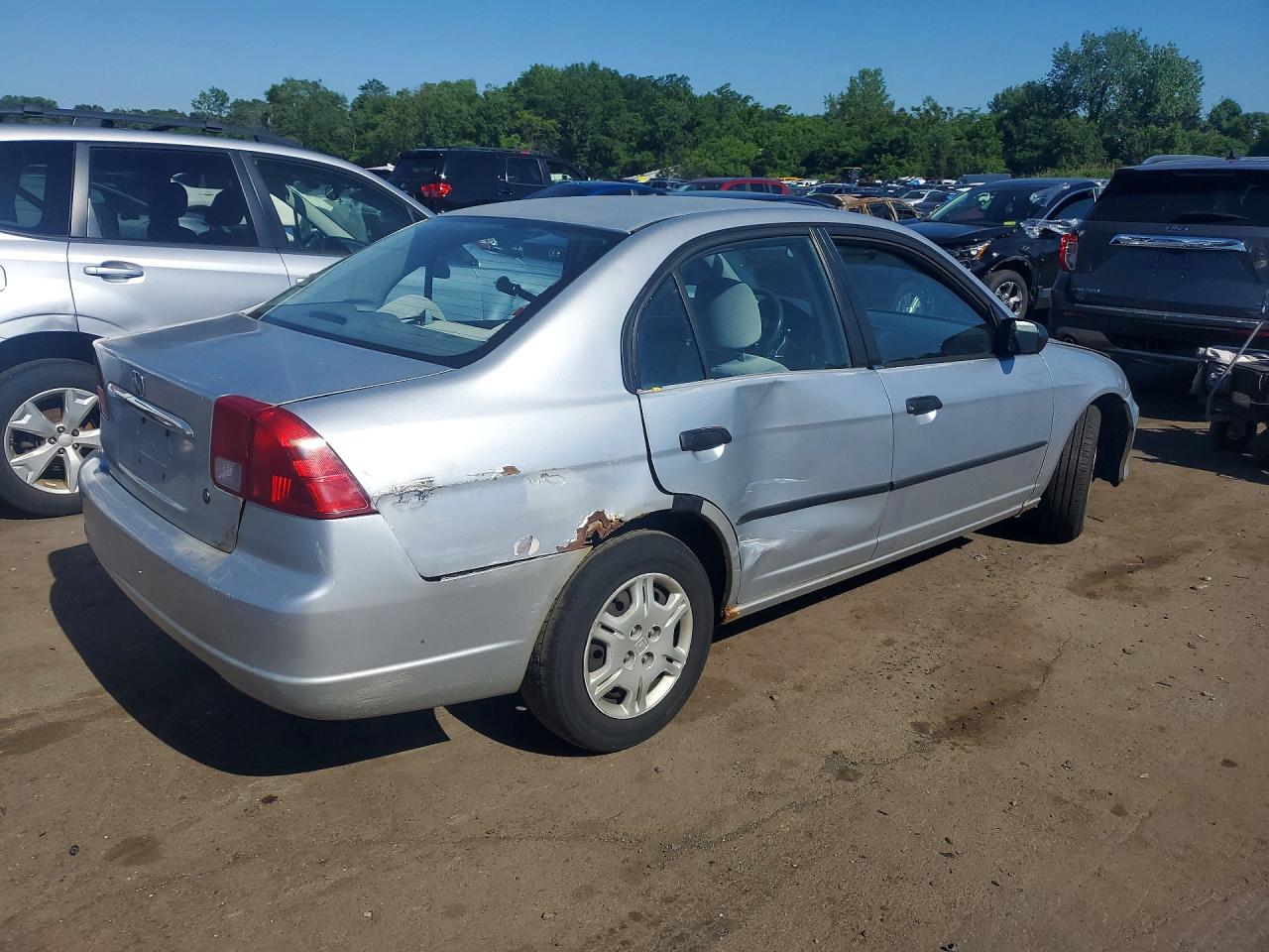 2002 Honda Civic Dx Gray vin: 2HGES16102H596166