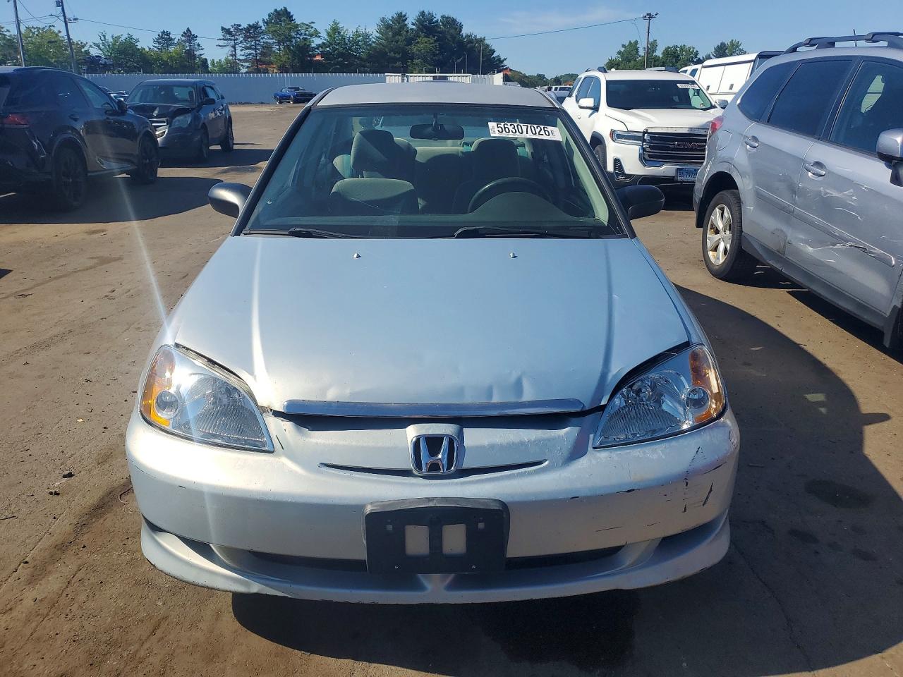 2002 Honda Civic Dx Gray vin: 2HGES16102H596166