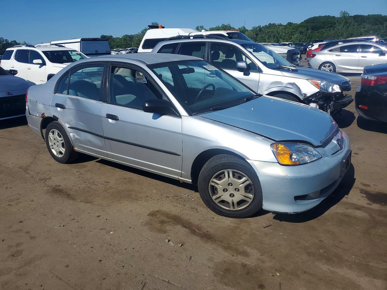 2002 Honda Civic Dx Gray vin: 2HGES16102H596166