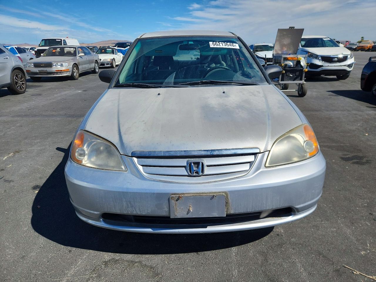 2003 Honda Civic Dx Серебряный vin: 2HGES16103H567879