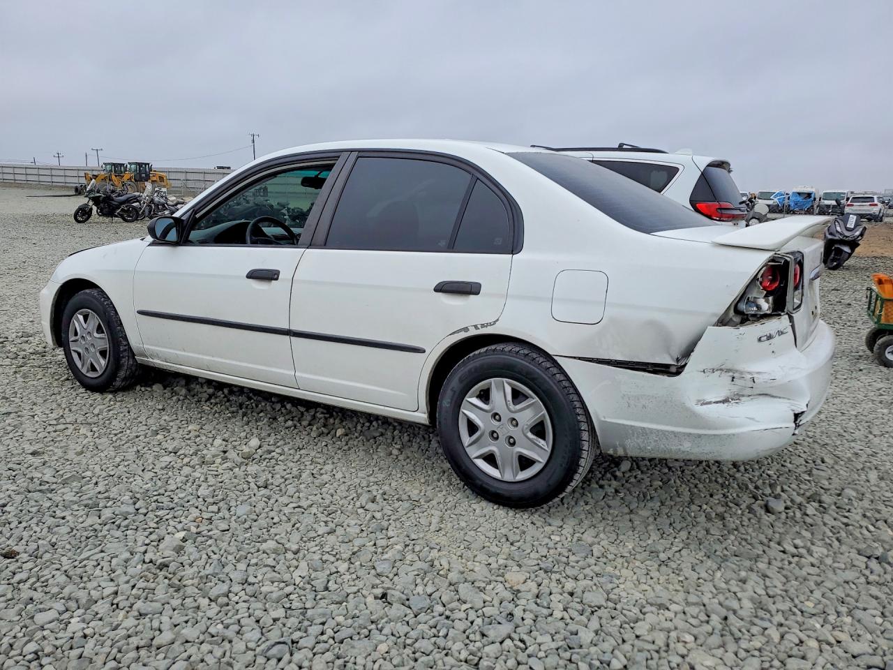 2003 Honda Civic Dx White vin: 2HGES16123H570055