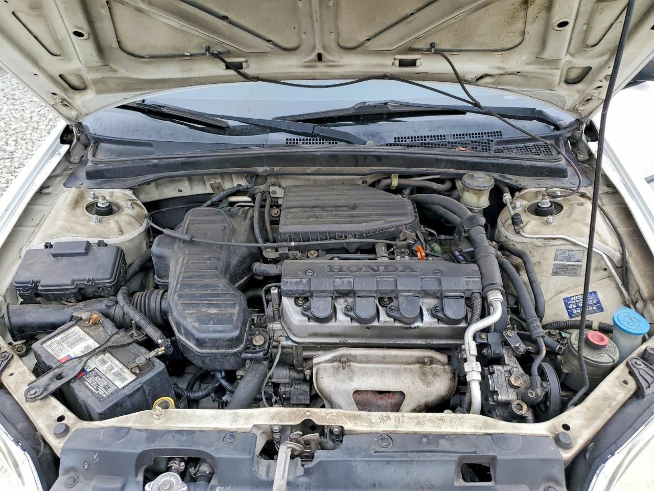 2003 Honda Civic Dx White vin: 2HGES16123H570055
